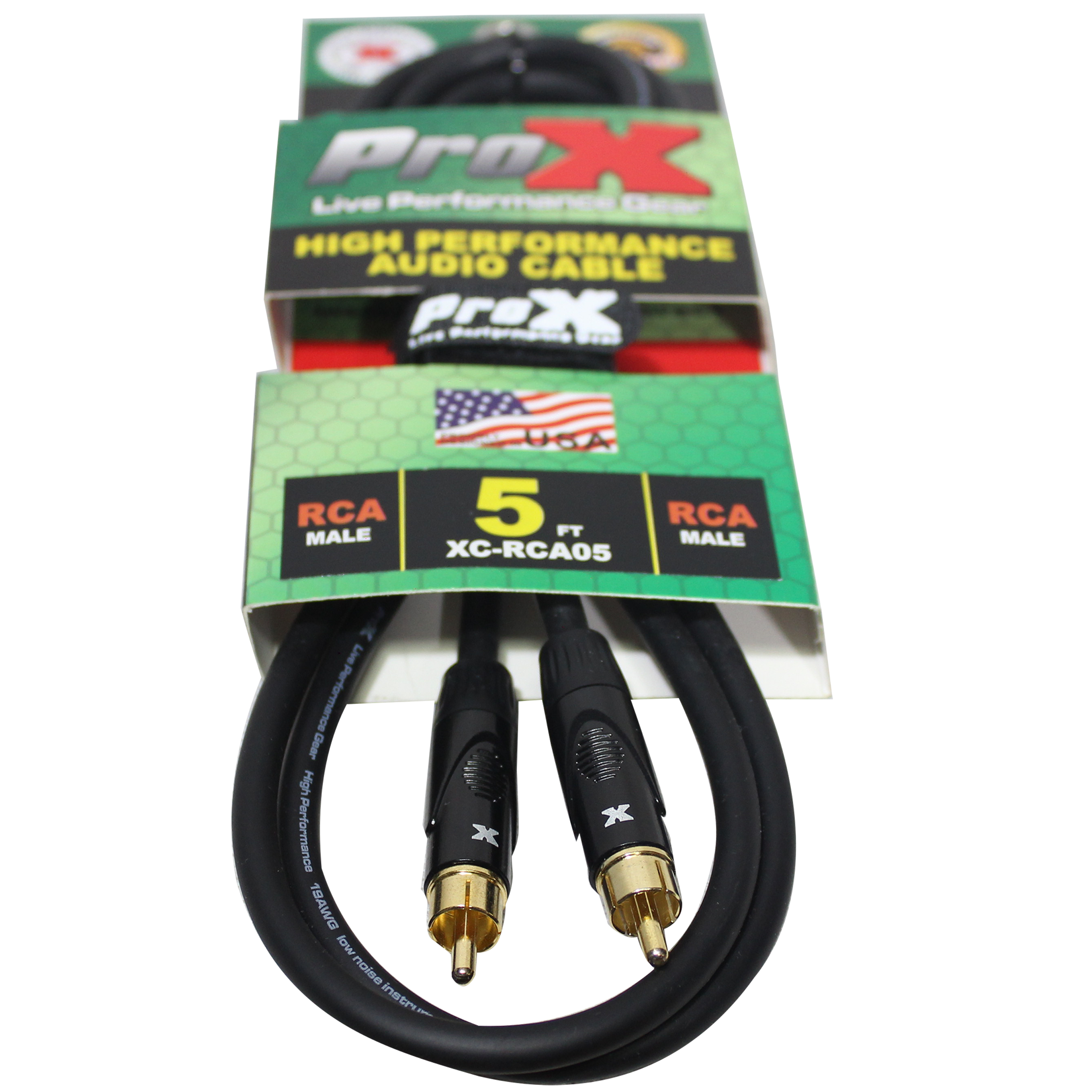 ProX 5 Ft. High Performance Audio Cable RCA to RCA