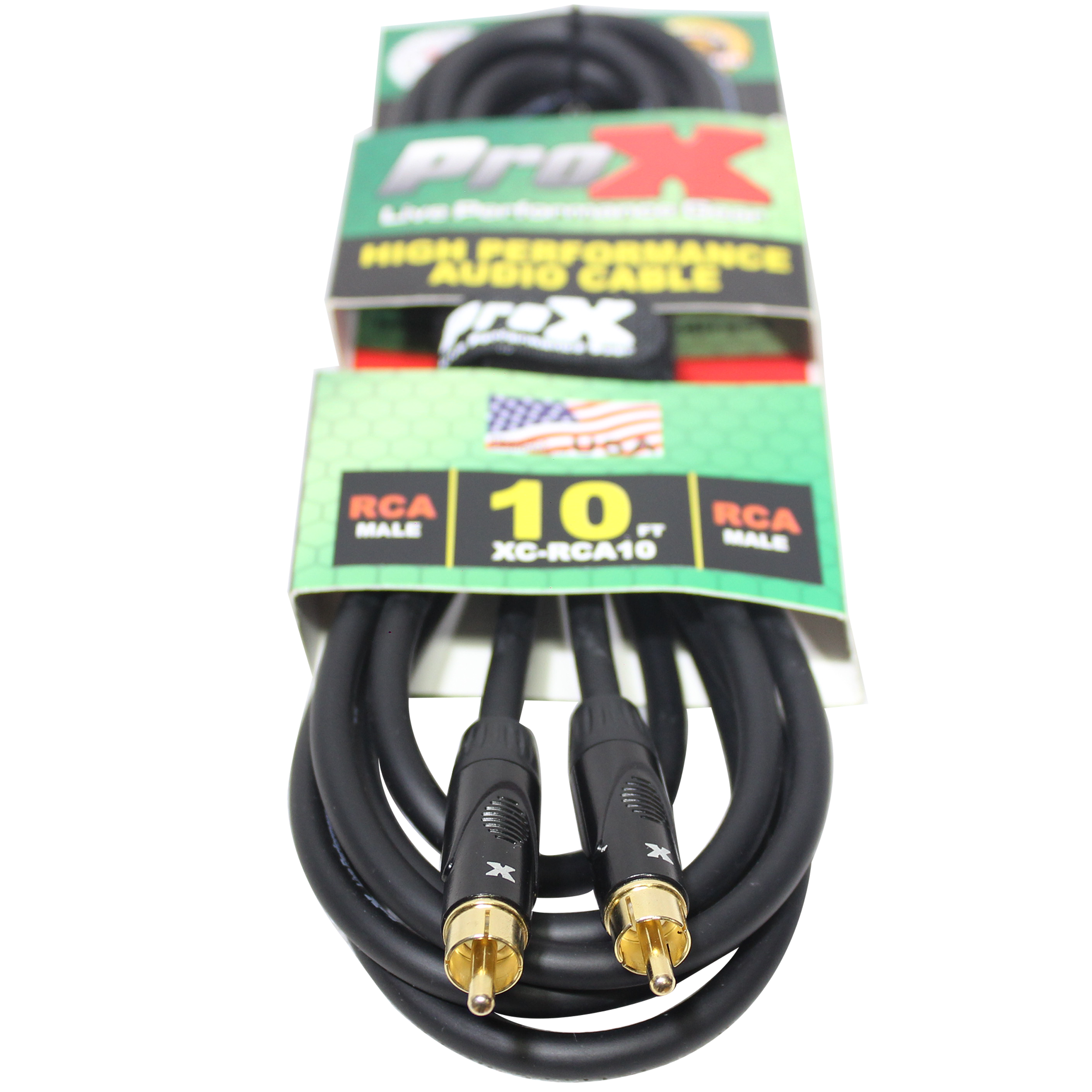 ProX 10 Ft. High Performance Audio Cable RCA to RCA.