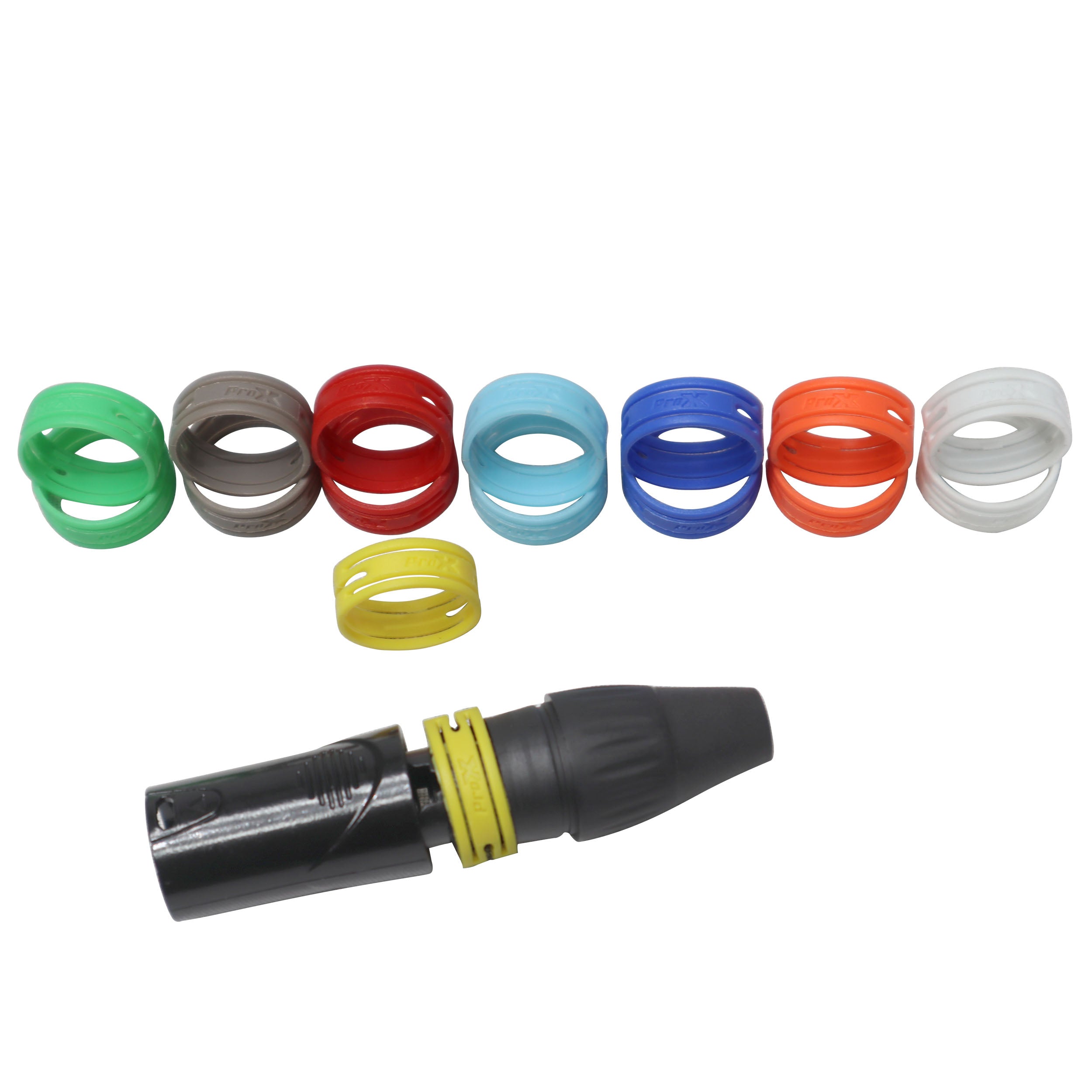 ProX 8 Color Ring Replacements for XLR Cables 16 Pack - Identify your cable lenght for all ProX XLR Cables