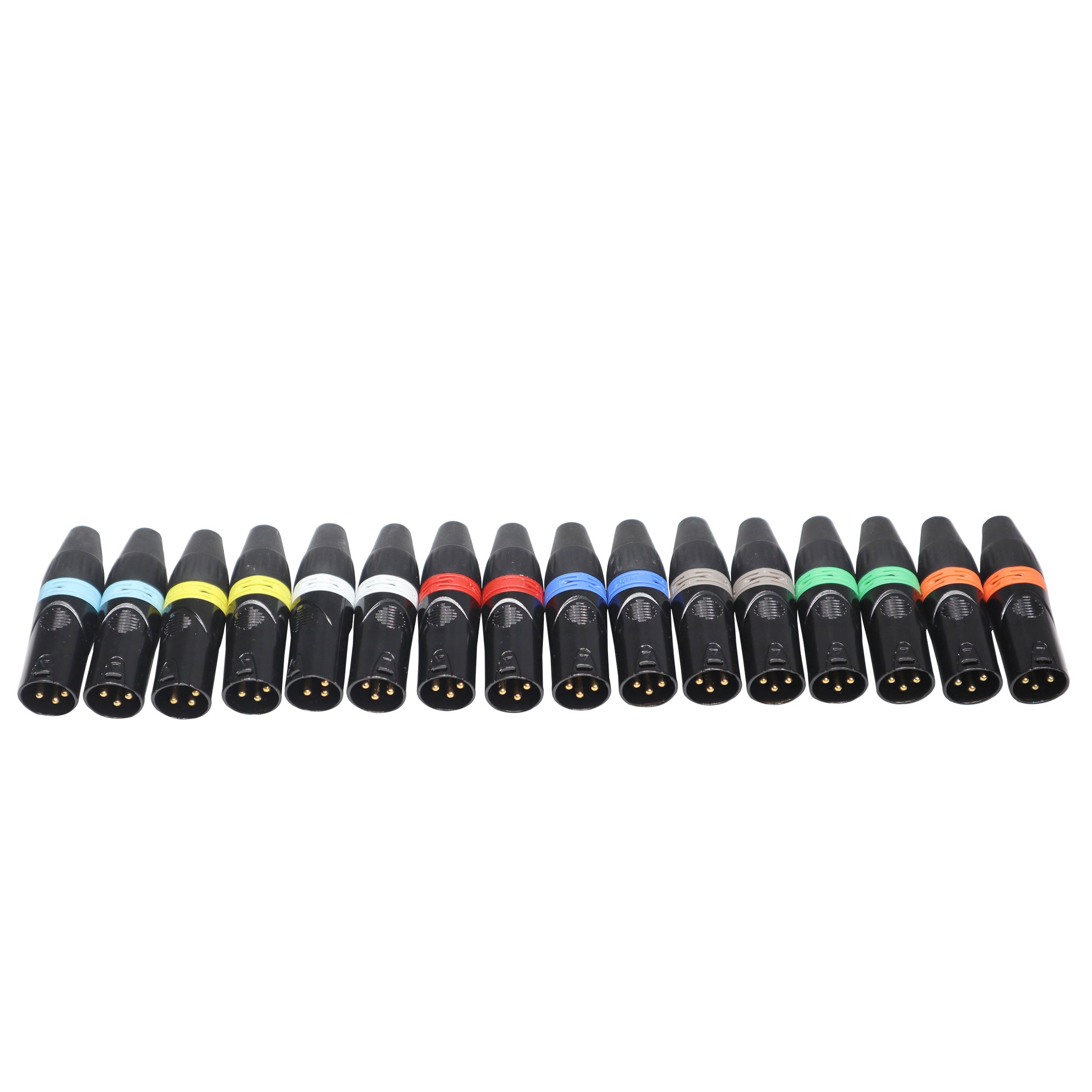 ProX 8 Color Ring Replacements for XLR Cables 16 Pack - Identify your cable lenght for all ProX XLR Cables