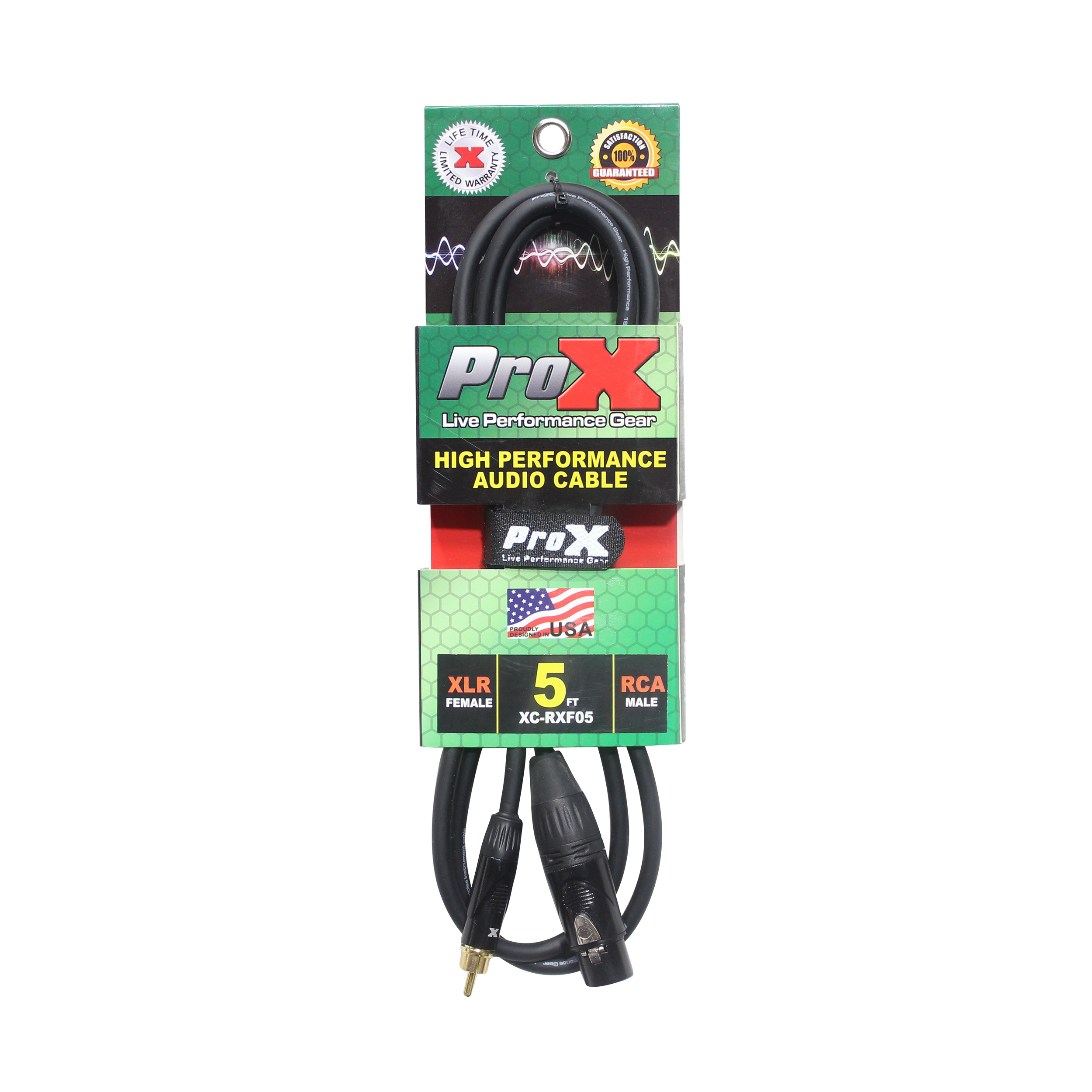 ProX 5 Ft. Unbalanced RCA to XLR3-F High Performance Audio Cable