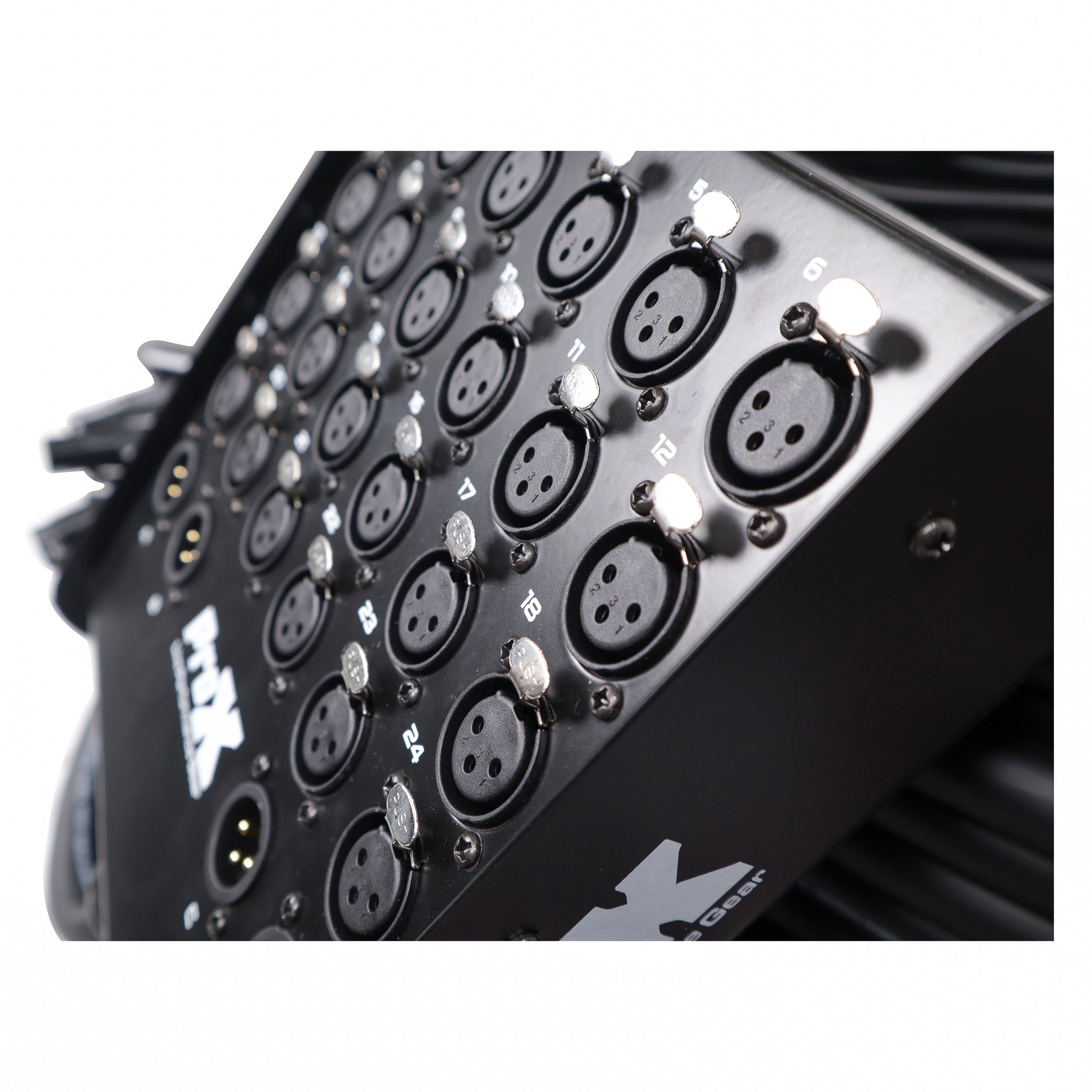 ProX 150 Ft. XLR Stage Recording Extension Box Snake 24 XLR-F Send Inputs 4 XLR-M Effects Return
