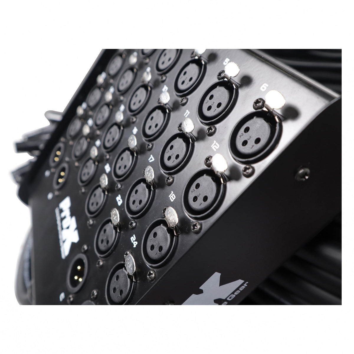 ProX 150 Ft. XLR Stage Recording Extension Box Snake 24 XLR-F Send Inputs 4 XLR-M Effects Return.