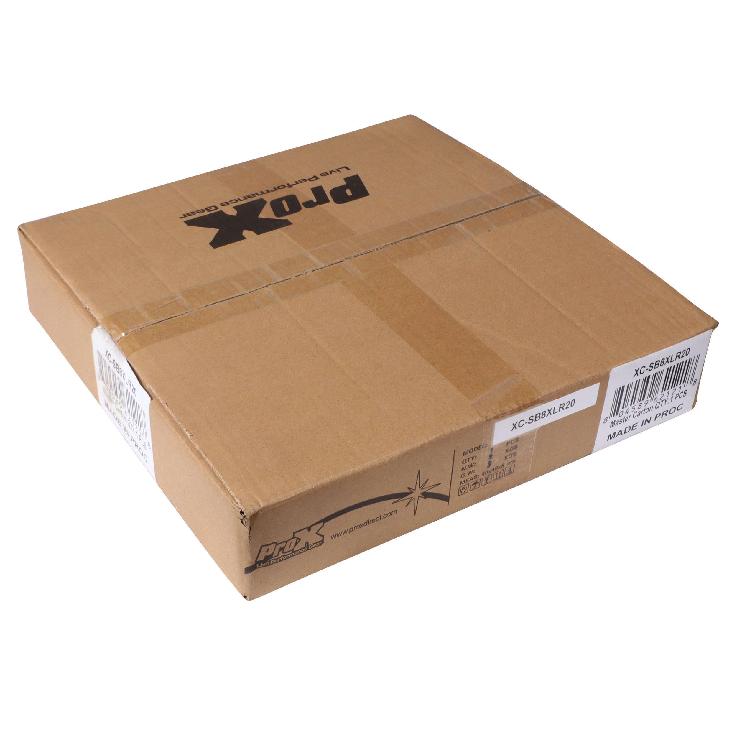 ProX 20 Ft. XLR Stage Recording Extension Box Snake 8 XLR-F Send Inputs