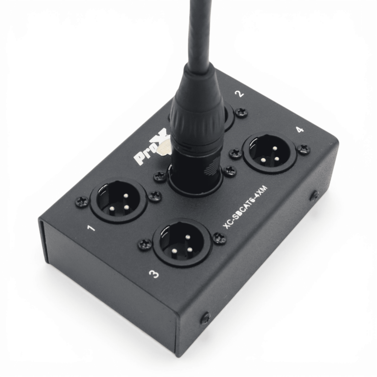 ProX 4 Channel XLR-M CAT6 Audio/DMX Portable Snake Box.