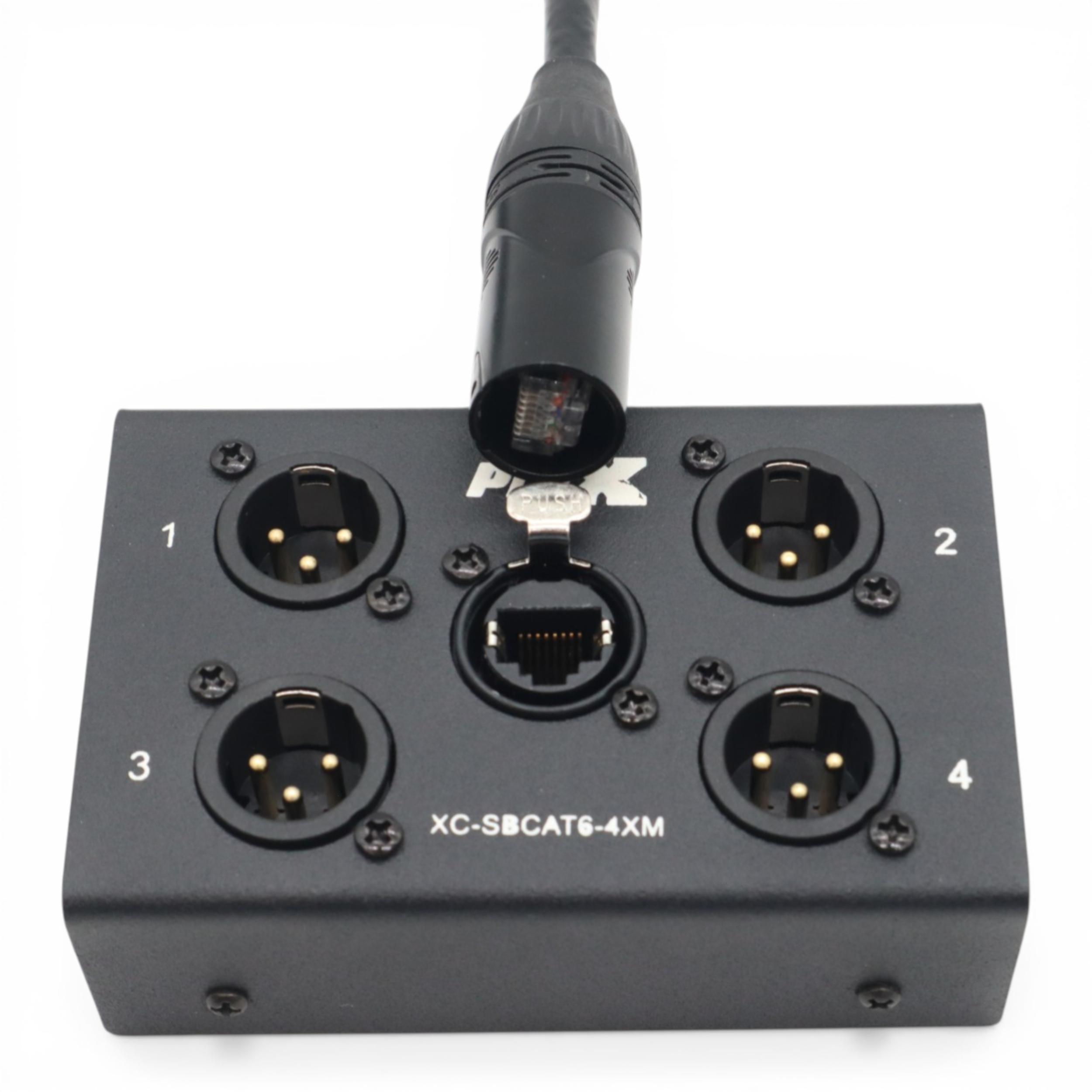 ProX 4 Channel XLR-M CAT6 Audio/DMX Portable Snake Box
