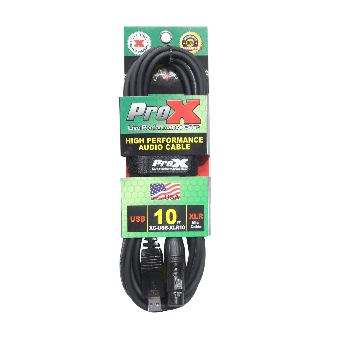 ProX 10 Ft XLR-F to USB High Performance Audio Cable.