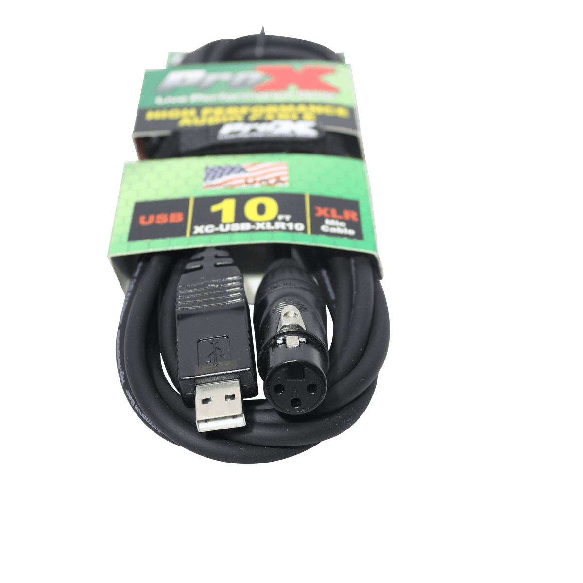 ProX 10 Ft XLR-F to USB High Performance Audio Cable.
