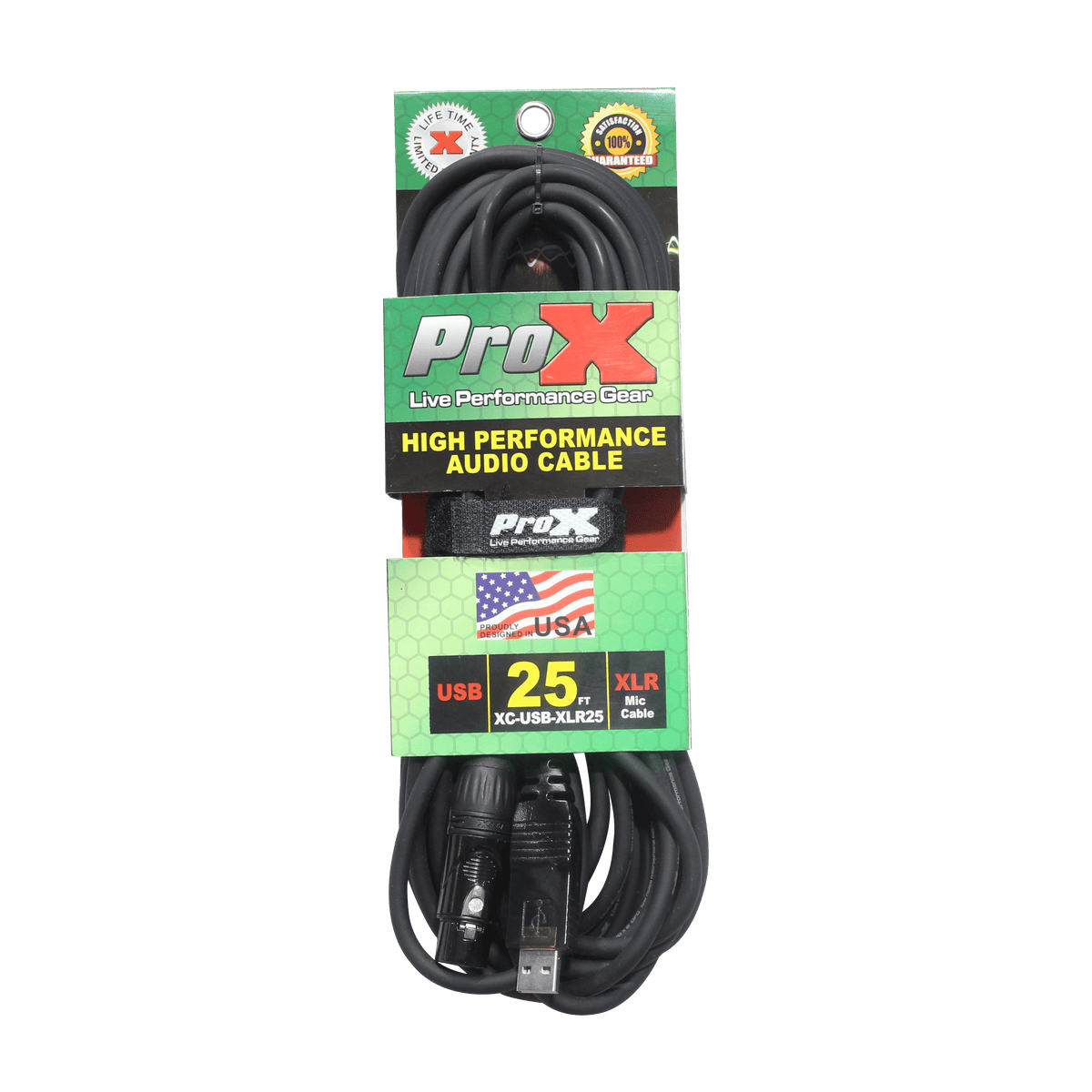 ProX 25 Ft XLR-F to USB High Performance Audio Cable.