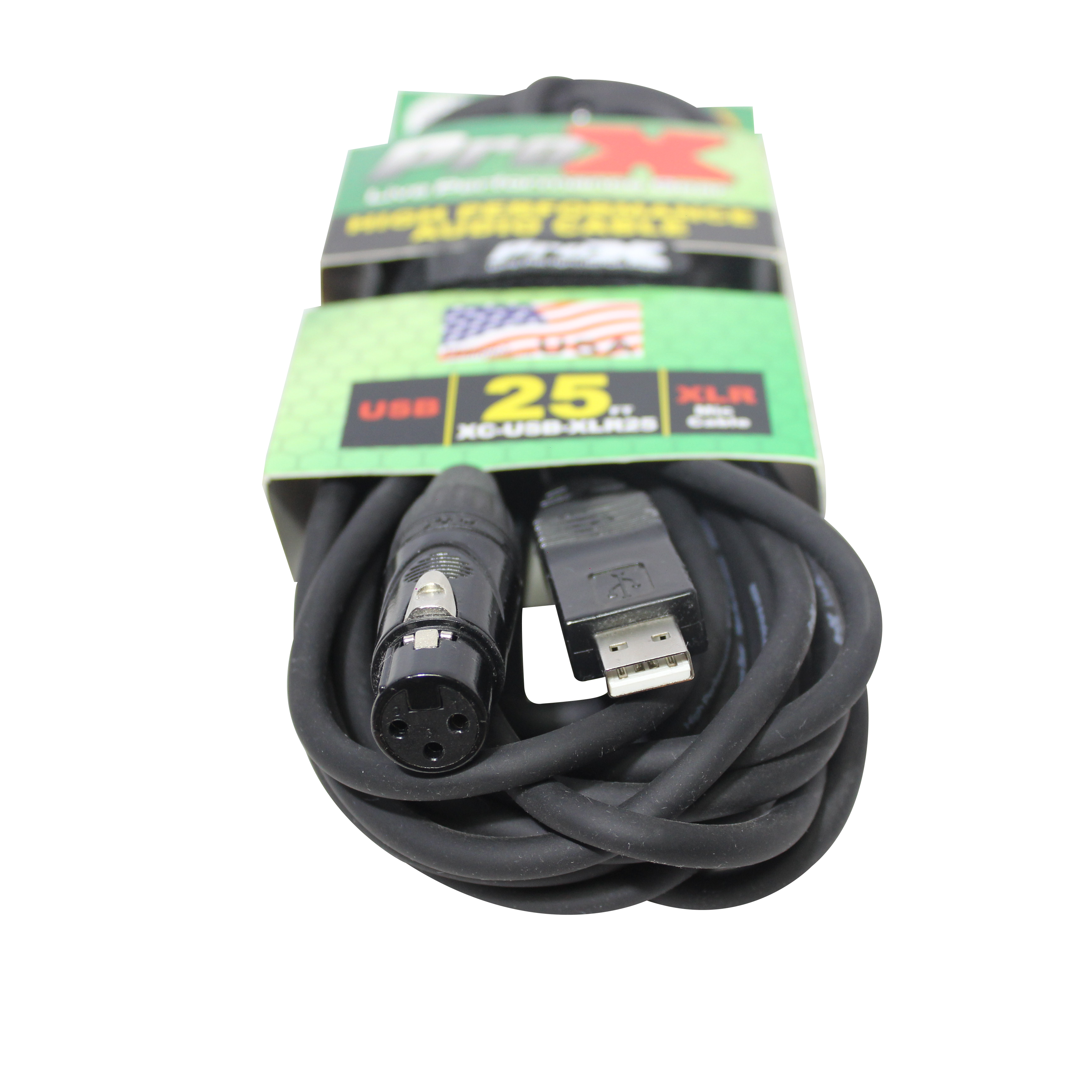ProX 25 Ft XLR-F to USB High Performance Audio Cable