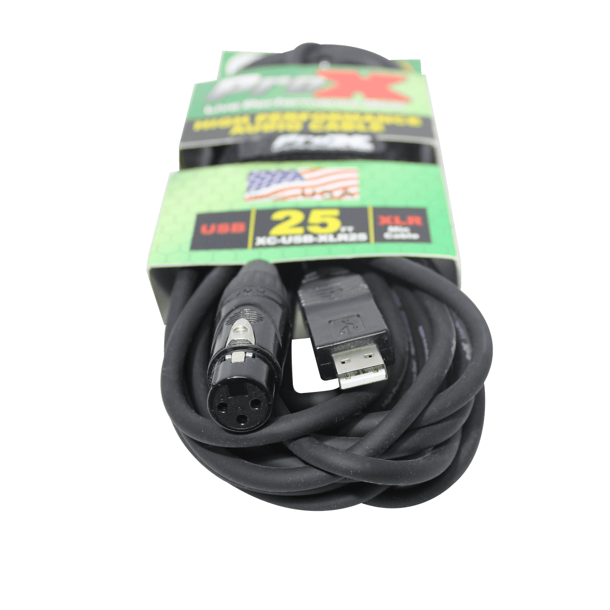 ProX 25 Ft XLR-F to USB High Performance Audio Cable.