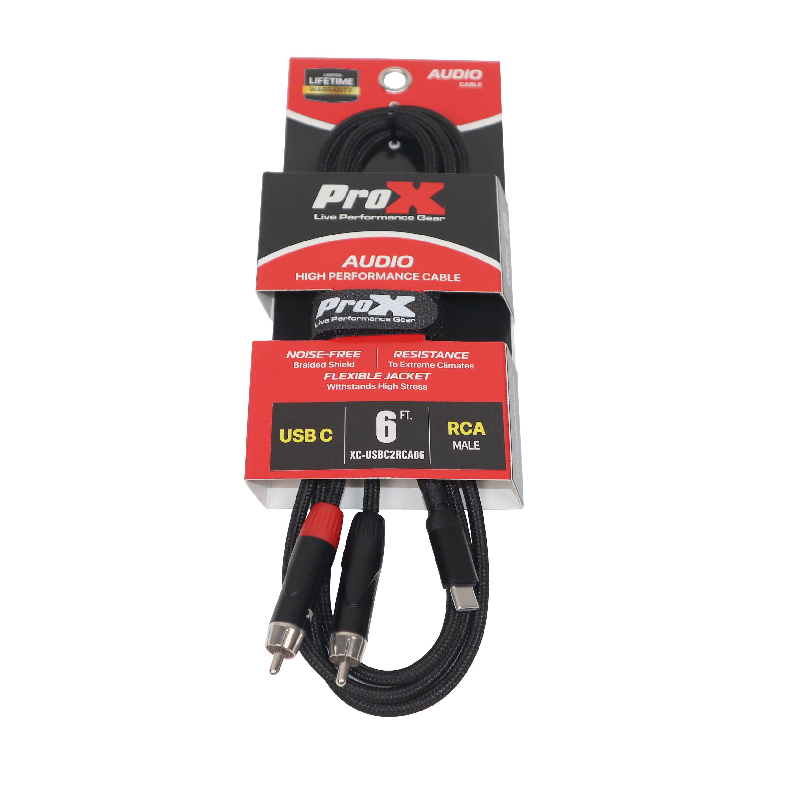 ProX 6FT USB-C to Dual RCA Smartphone and Laptop to Mixer, Amplifier, Powered Speaker and Console Interface.