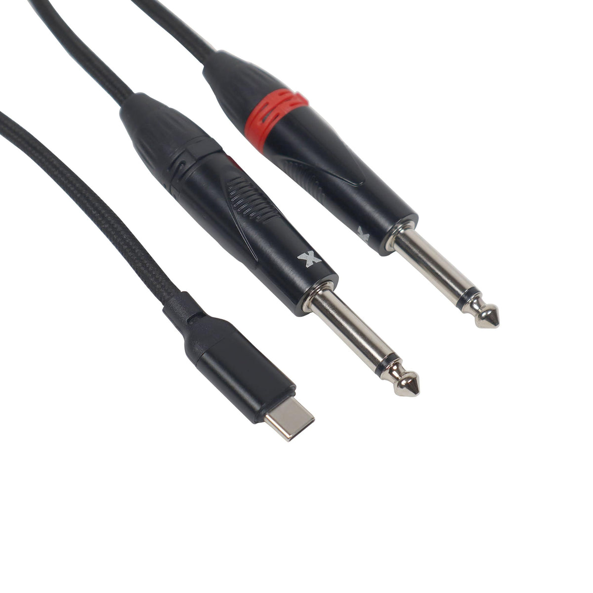 ProX 3FT USB-C to Dual 1/4" TS.
