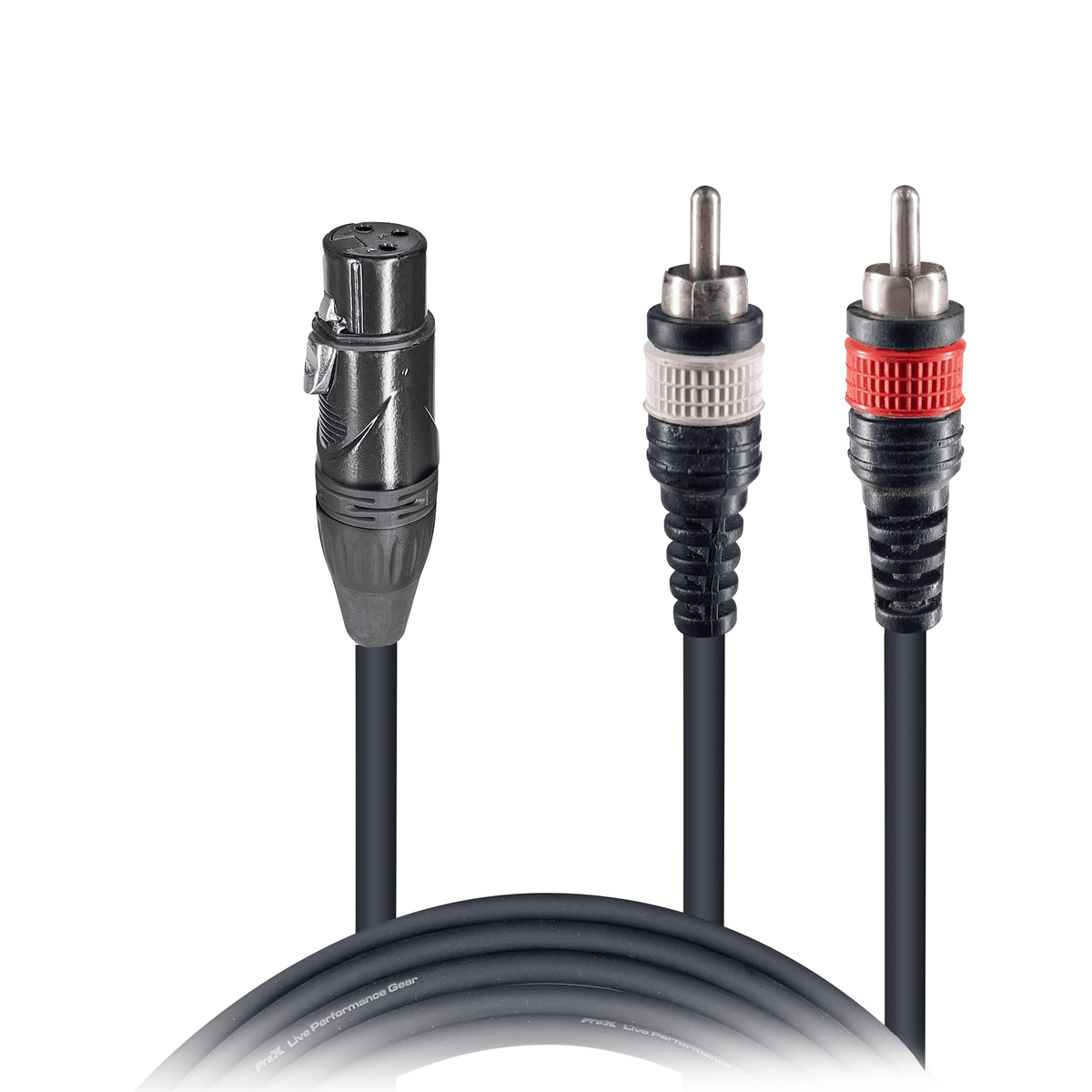 ProX 5' Ft. High Performance Audio Y Cable XLR-F to Dual RCA.