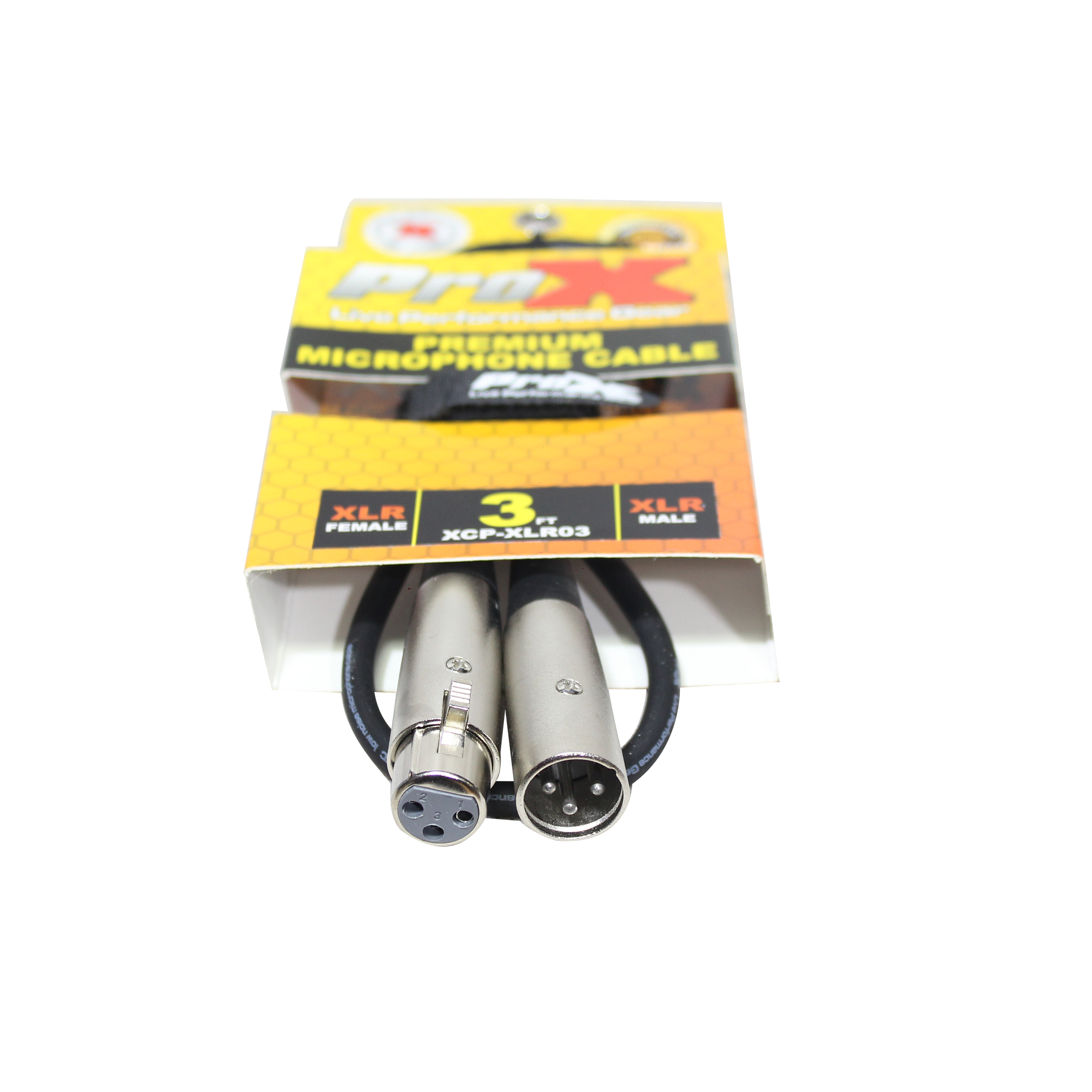 ProX 3 Ft. Balanced XLR3-F to XLR3-M Premium Audio Microphone Cable