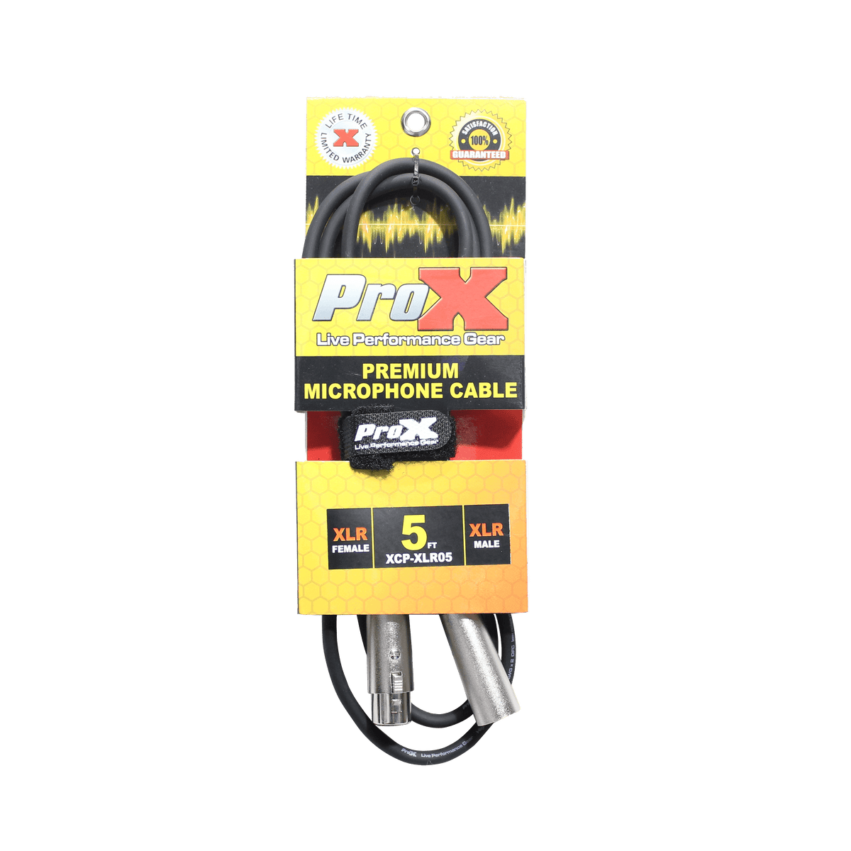 ProX 5 Ft. Balanced XLR3-F to XLR3-M Premium Audio Microphone Cable.