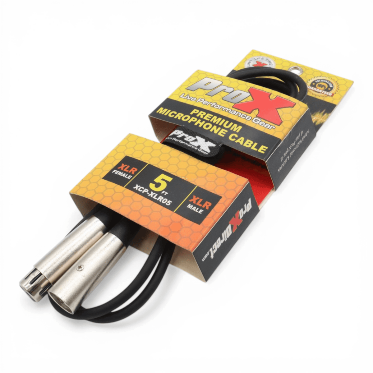 ProX 5 Ft. Balanced XLR3-F to XLR3-M Premium Audio Microphone Cable.