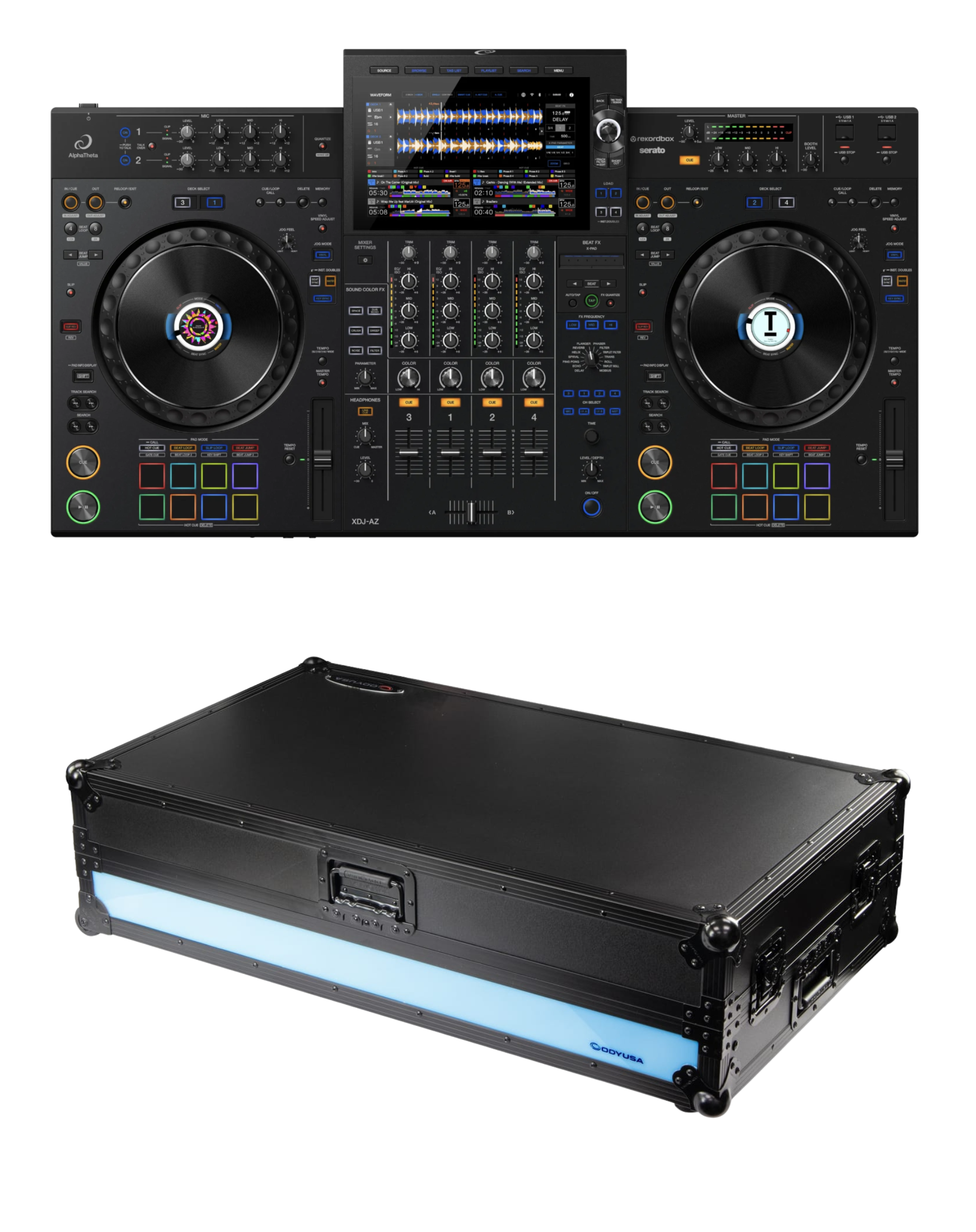 AlphaTheta XDJ-AZ + Odyssey FFXXDJAZCW1 Case Bundle