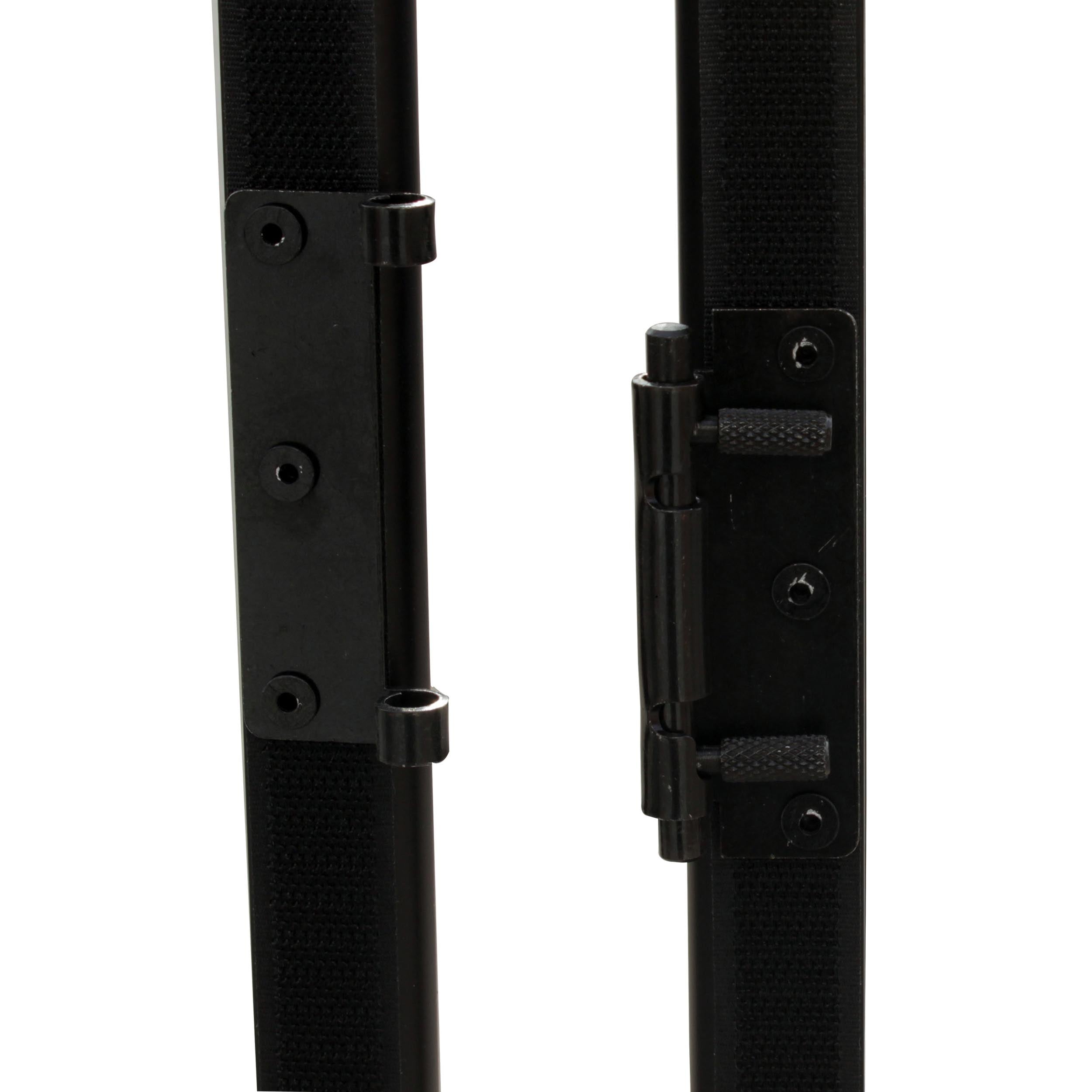 ProX 5 Panel Black Frame DJ Facade W-Stainless Quick Release 180 Deg. Hinges