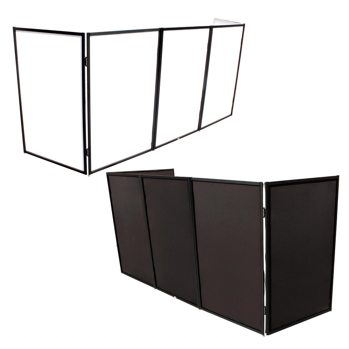 ProX 5 Panel Black Frame DJ Facade W-Stainless Quick Release 180 Deg. Hinges.