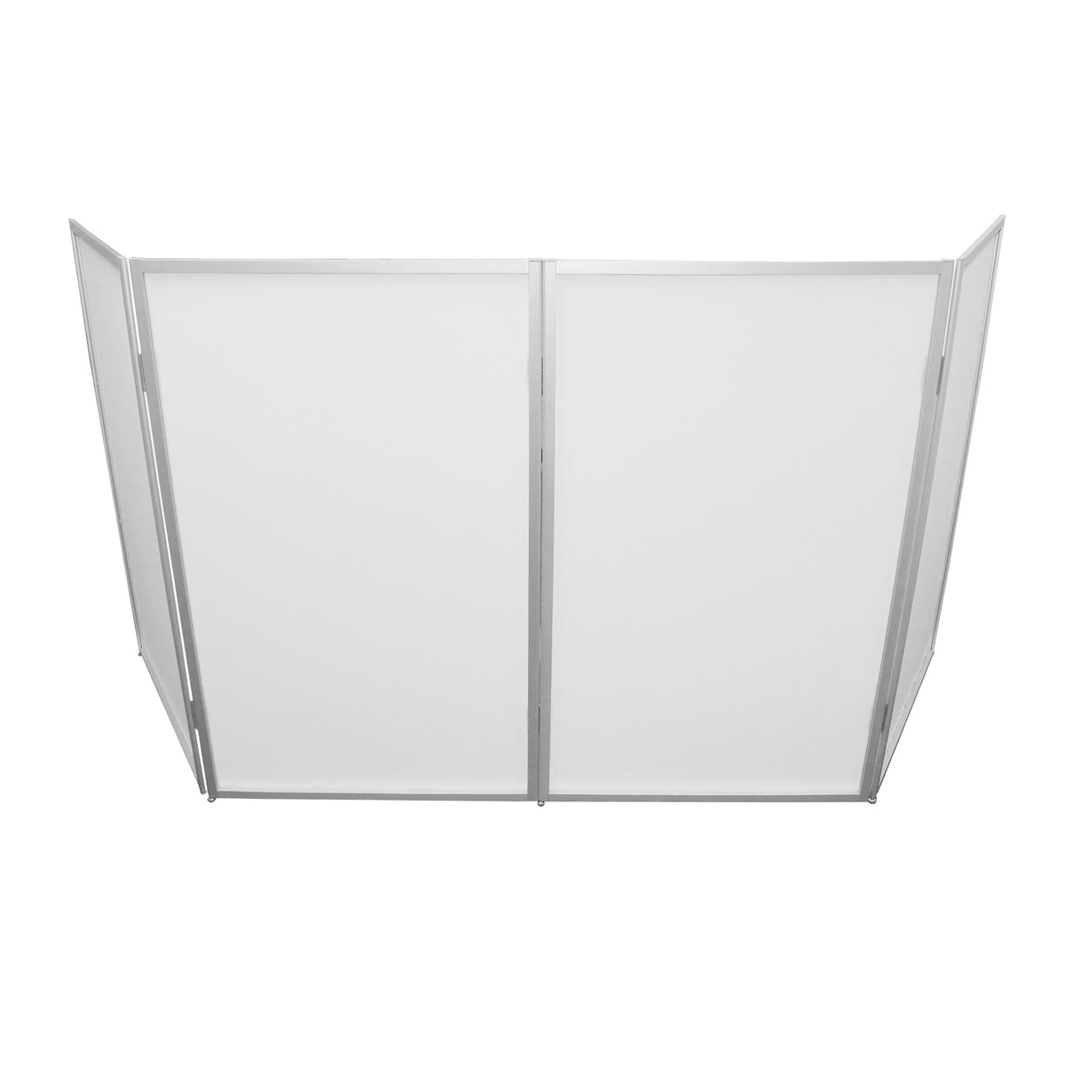 ProX 5 Panel Silver Frame DJ Facade W/ Stainless Quick Release 180 Deg Hinges.