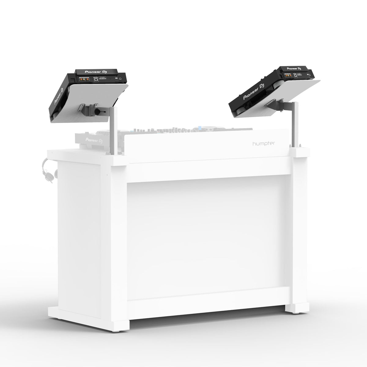 ProX WHITE Universal CDJ Player Mounting Stand for B3 DJ Table Workstation by Humpter.