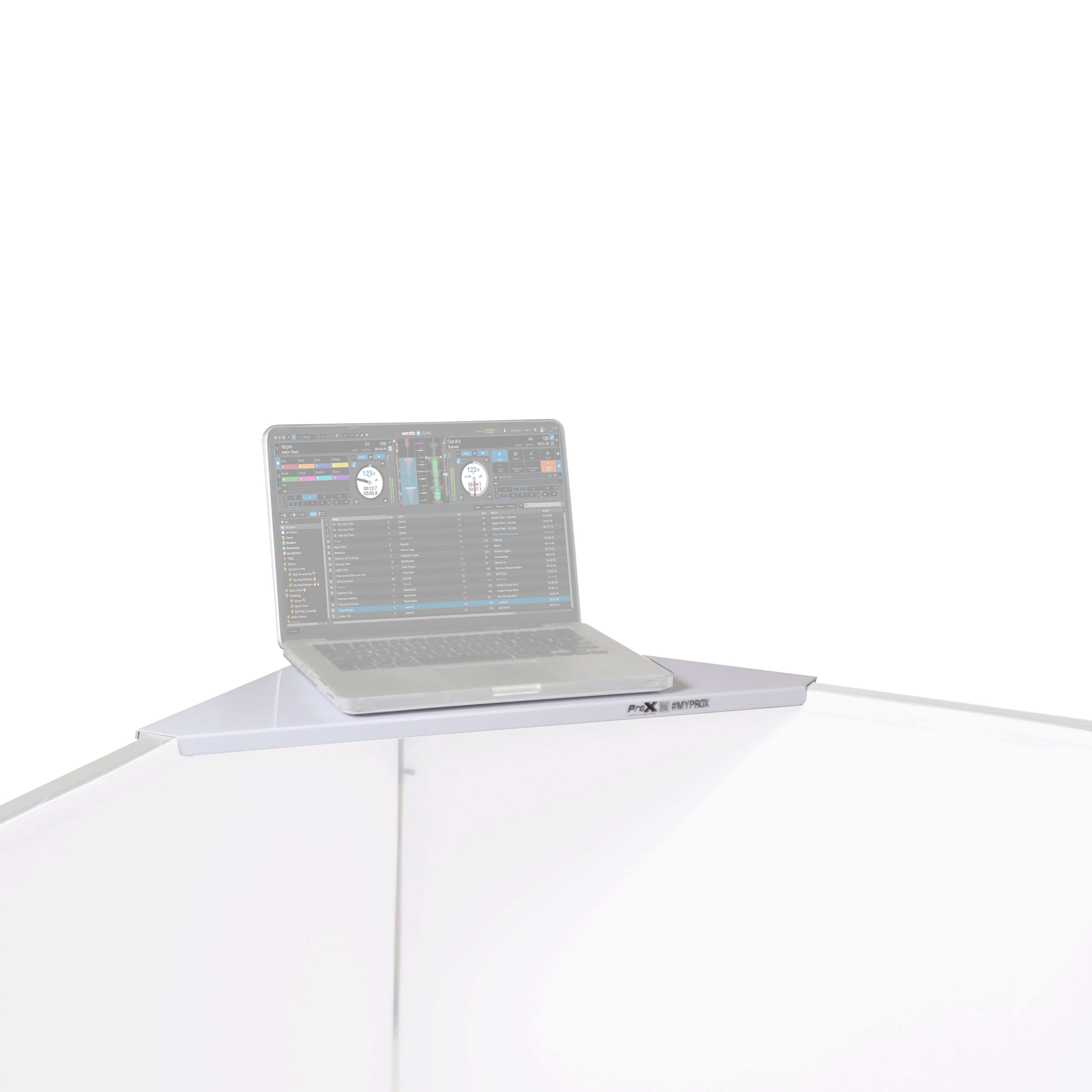 ProX Universal Set of Corner Shelves for DJ Facades White Finish