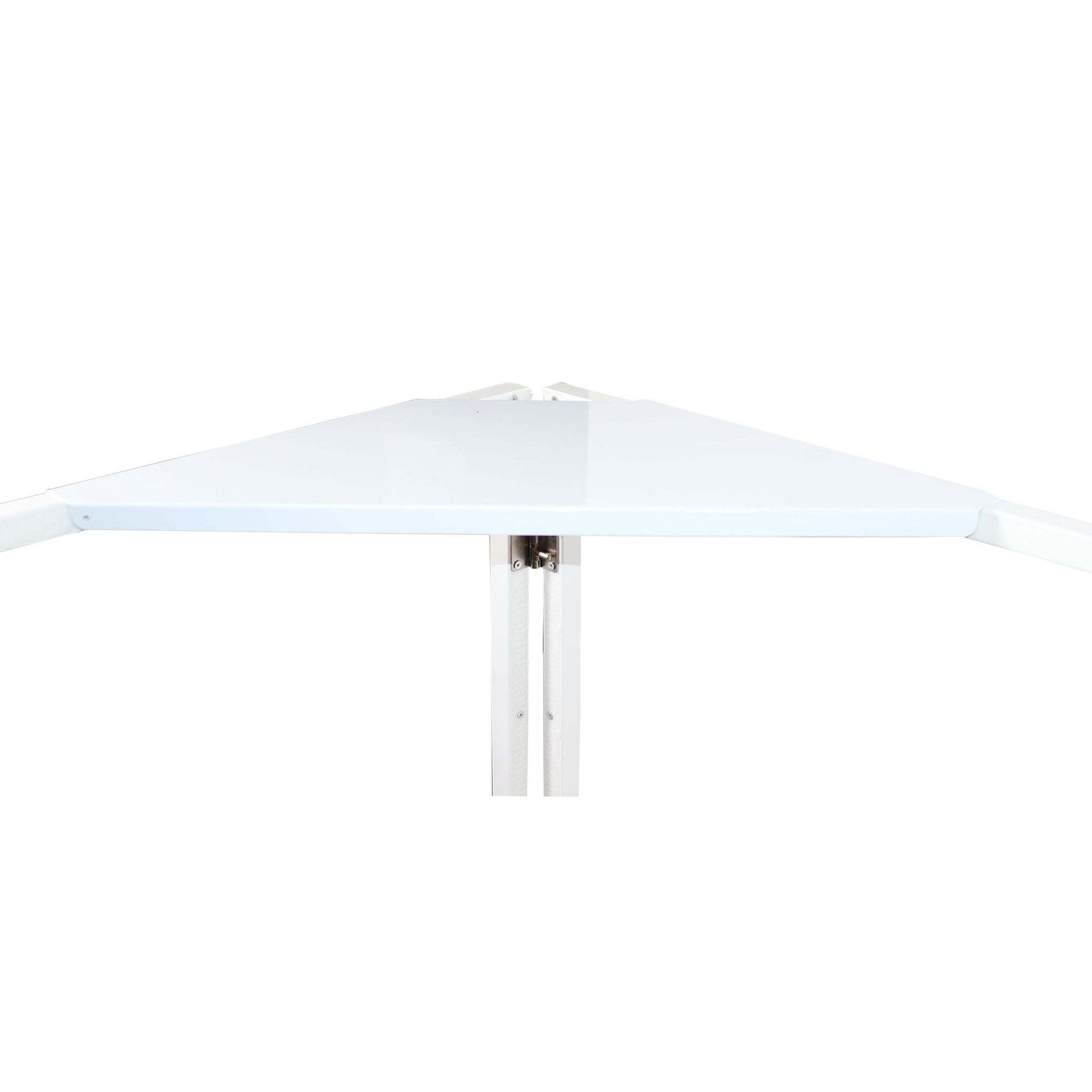ProX Four Panel Wedding White Frame Collapse and Go DJ Facade, Two Side corner Shelves, Carry Bag, 4xBlack and 4xWhite Scrims