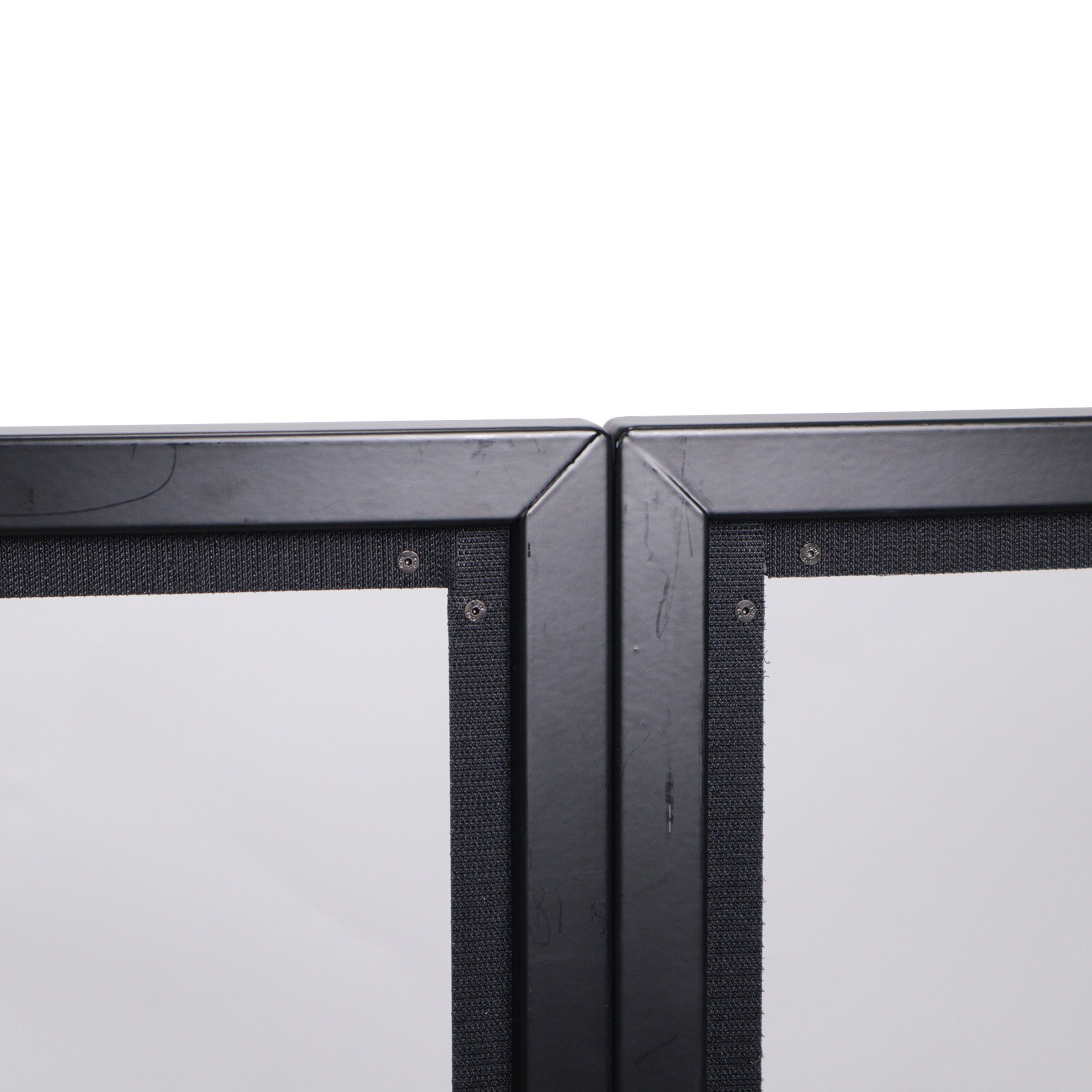 ProX LUNA DJ Facade 5 Panel Curved with Black White Scrim Kit Black Hardware