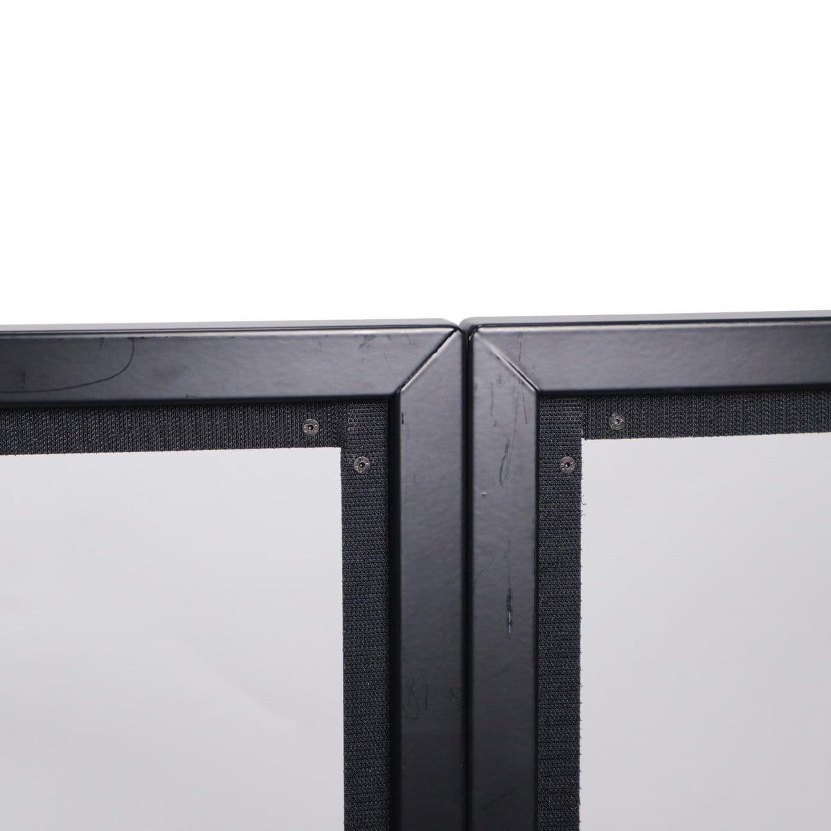 ProX LUNA DJ Facade 5 Panel Curved with Black White Scrim Kit Black Hardware.