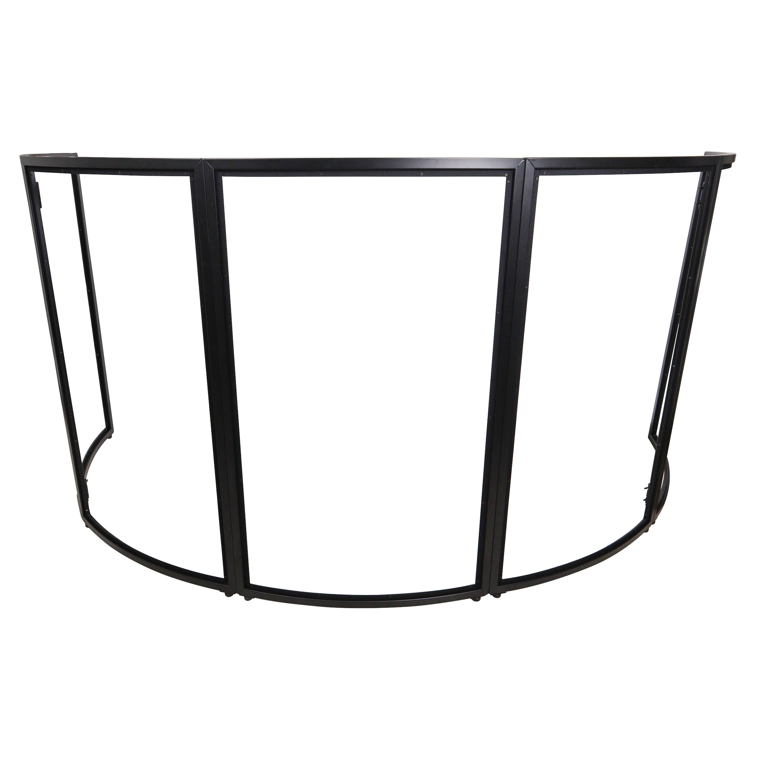 ProX LUNA DJ Facade 5 Panel Curved with Black White Scrim Kit Black Hardware