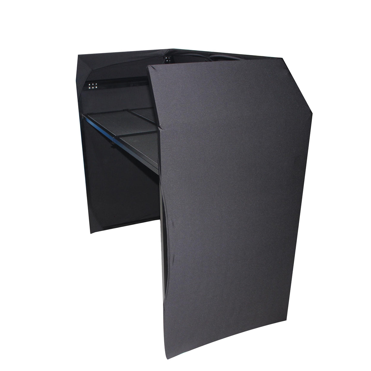 ProX Mesa MK2 DJ Facade Table Station Includes White & Black Scrims and Padded Carry Bag.
