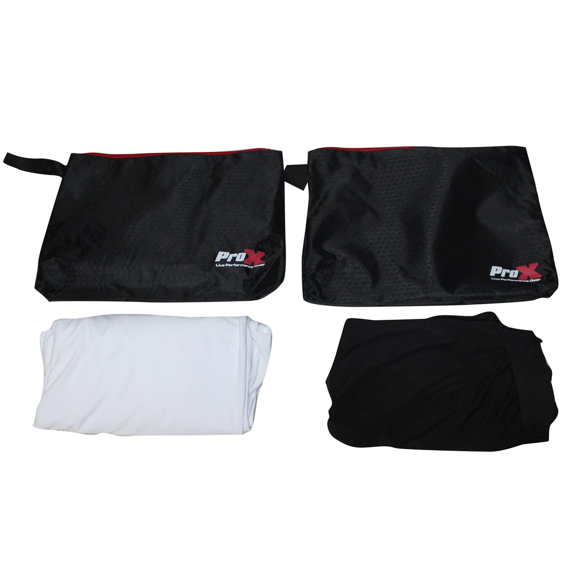 ProX Mesa MK2 DJ Facade Table Station Includes White & Black Scrims and Padded Carry Bag.