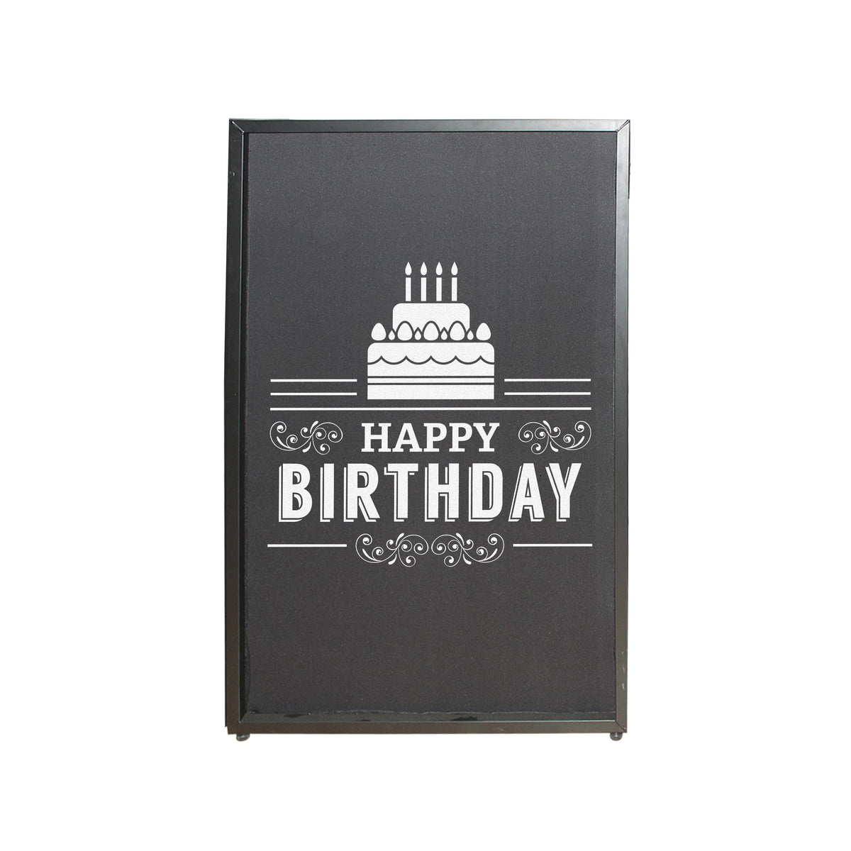 ProX Happy Birthday Facade Enhancement Scrim - White Print on Black | Set of Two.