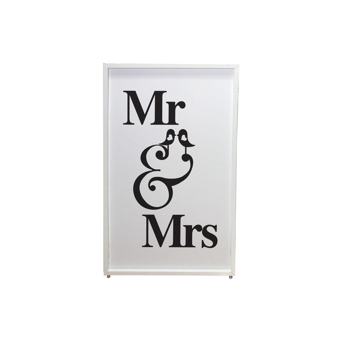 ProX Mr and Mrs Facade Enhancement Scrim - Black Script on White | Set of Two.