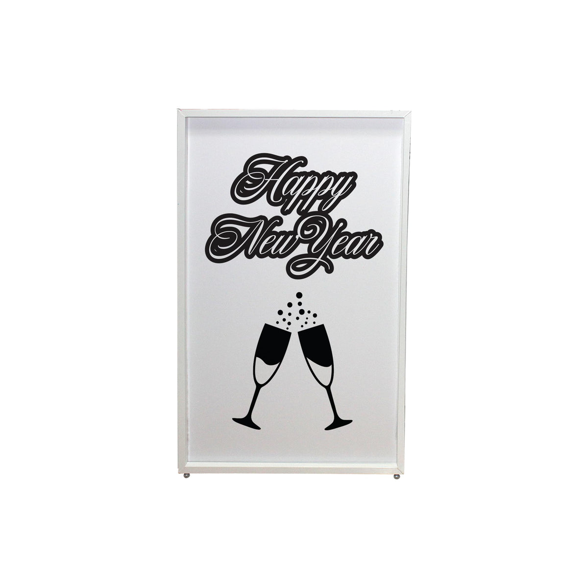 ProX New Year Toast Design Enhancement Scrim - Black Script on White | Set of Two.