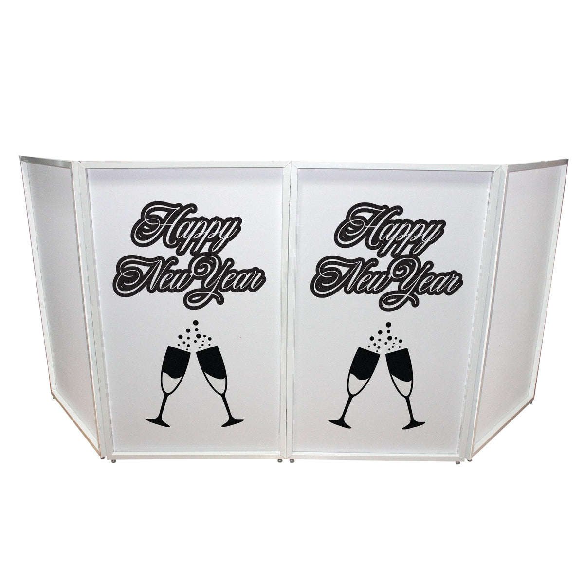 ProX New Year Toast Design Enhancement Scrim - Black Script on White | Set of Two.