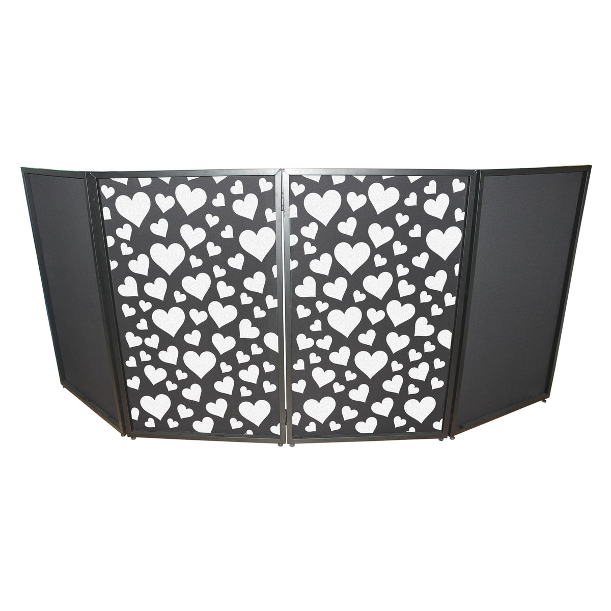 ProX Hearts Pattern Facade Enhancement Scrims - White Hearts on Black | Set of Two.