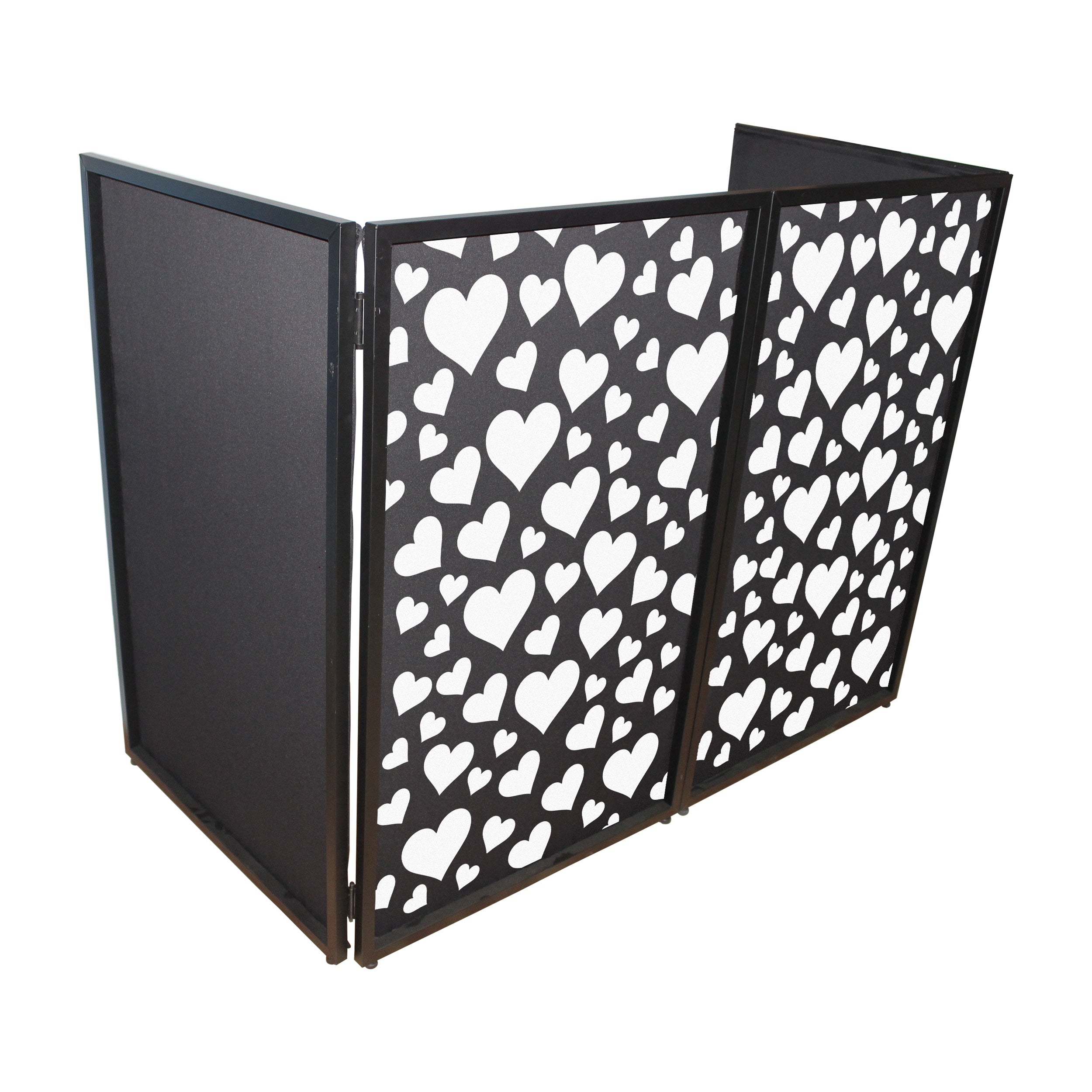 ProX Hearts Pattern Facade Enhancement Scrims - White Hearts on Black | Set of Two