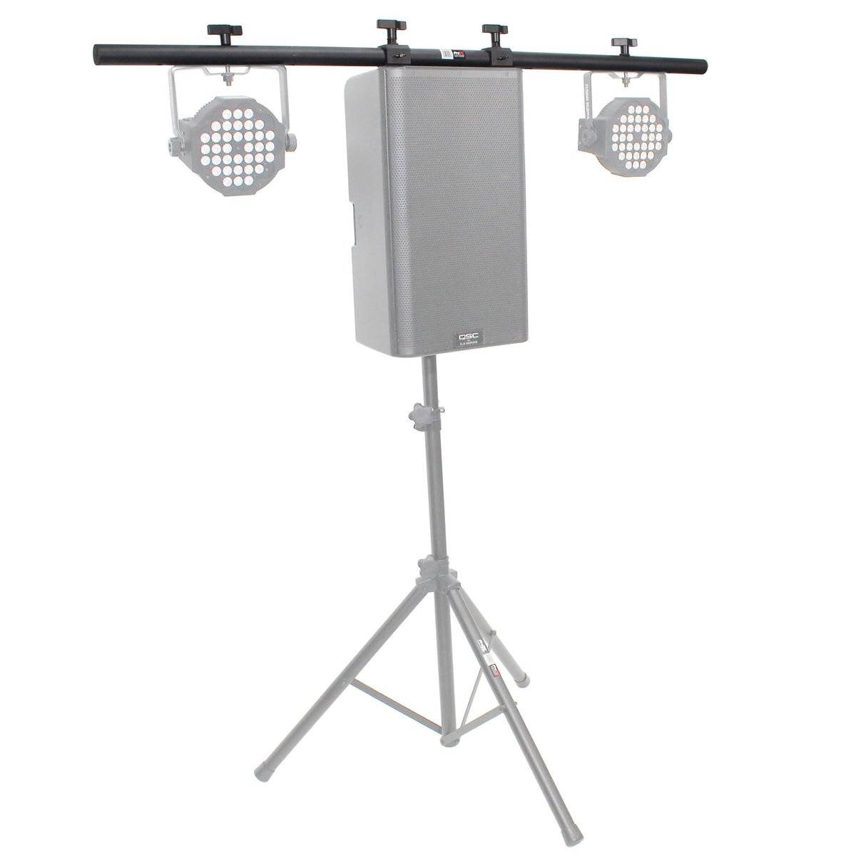 ProX 5 Ft. Universal Light Bar Mounting System for Point Source PA Speakers with Fly-points.