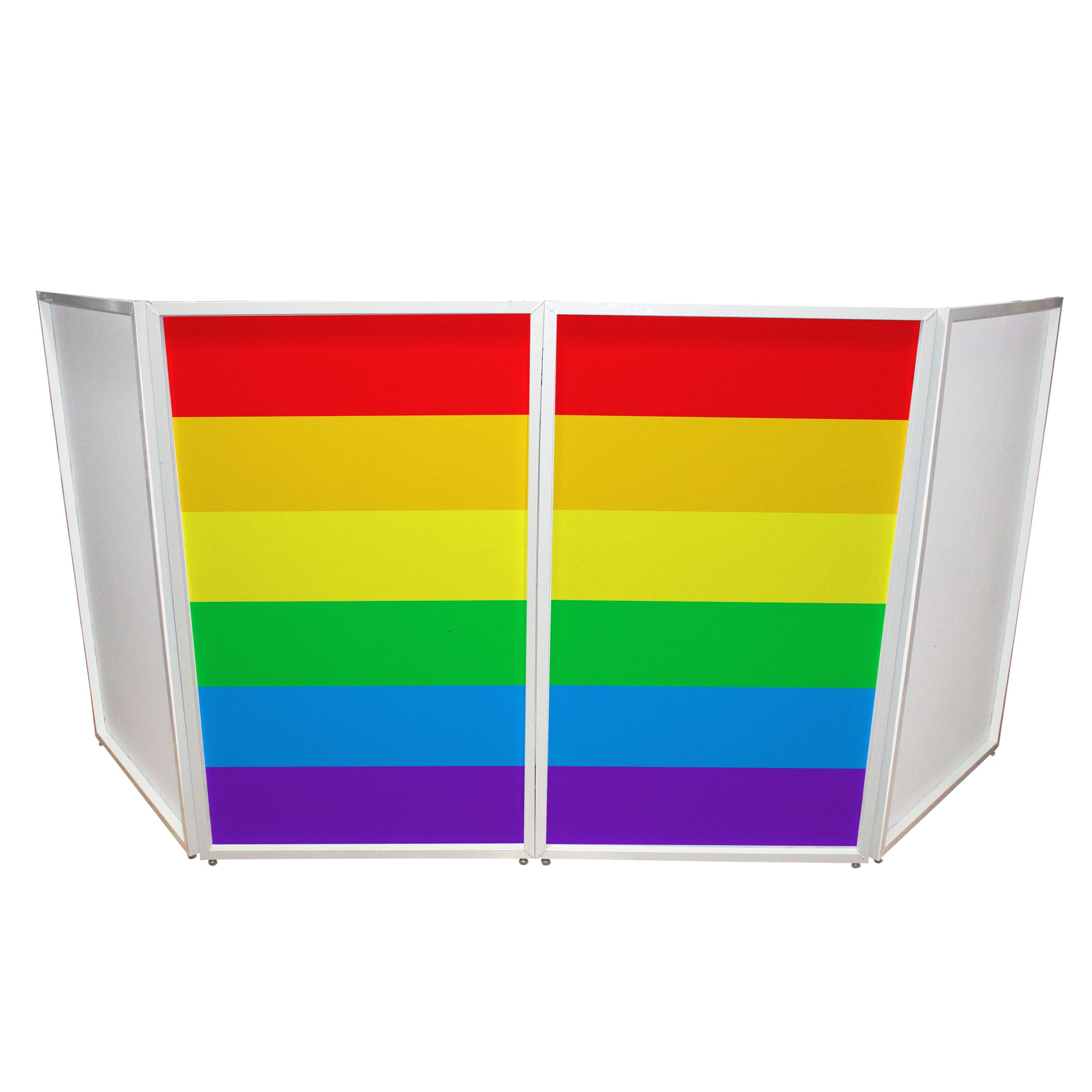 ProX Gay Pride LGBTQ Rainbow Design DJ Facade Flag Enhancement Scrim - Full Color | Set of Two