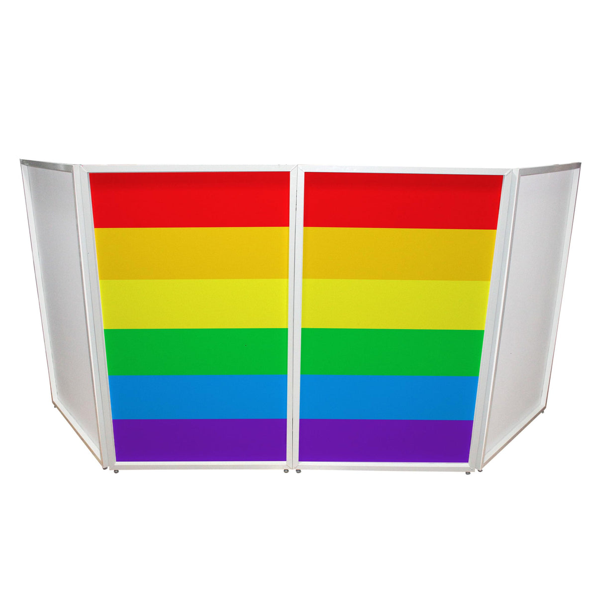 ProX Gay Pride LGBTQ Rainbow Design DJ Facade Flag Enhancement Scrim - Full Color | Set of Two.