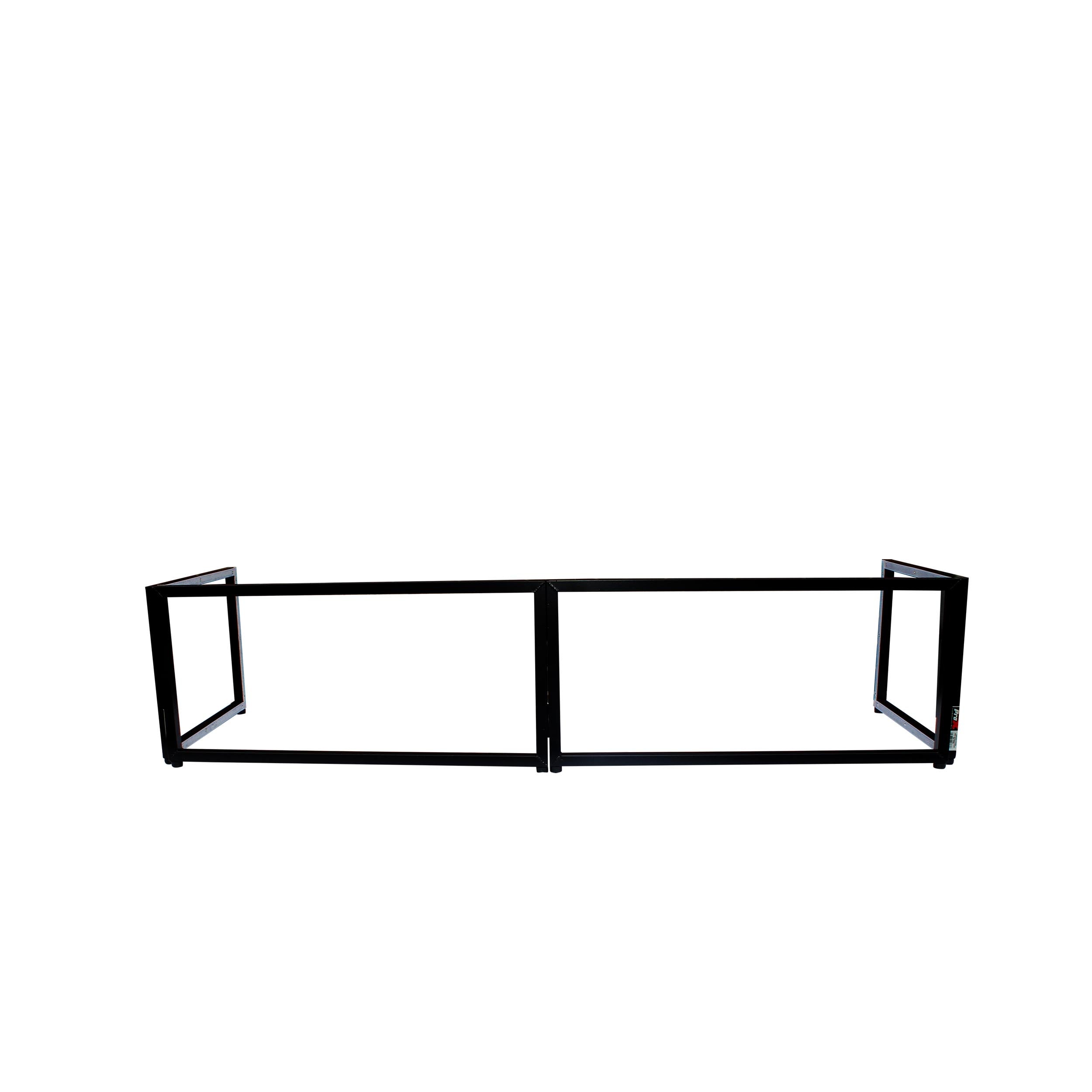ProX Black Frame 6 Ft foldable 4 Panel Tabletop DJ Facade Front Board booth with Black and White Scrims and poratble bag