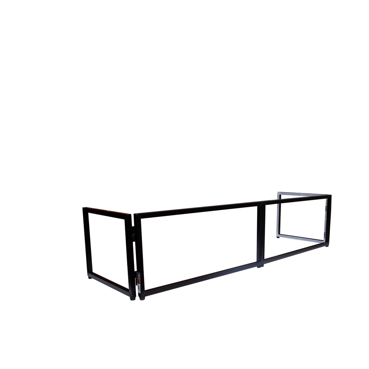 ProX Black Frame 6 Ft foldable 4 Panel Tabletop DJ Facade Front Board booth with Black and White Scrims and poratble bag.