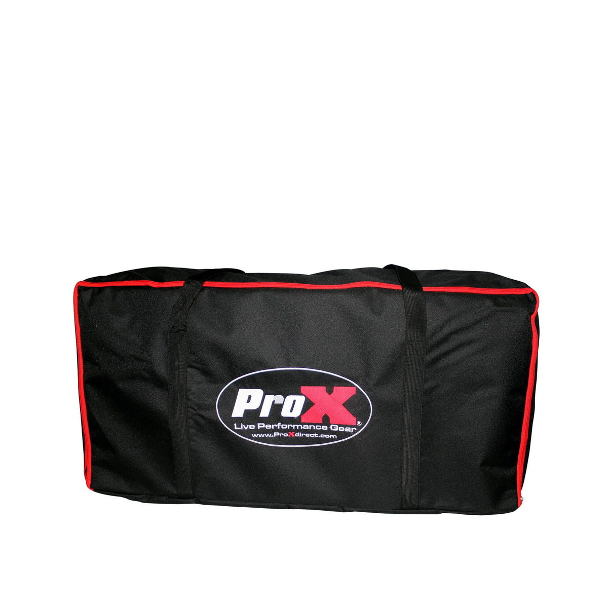 ProX Black Frame 6 Ft foldable 4 Panel Tabletop DJ Facade Front Board booth with Black and White Scrims and poratble bag