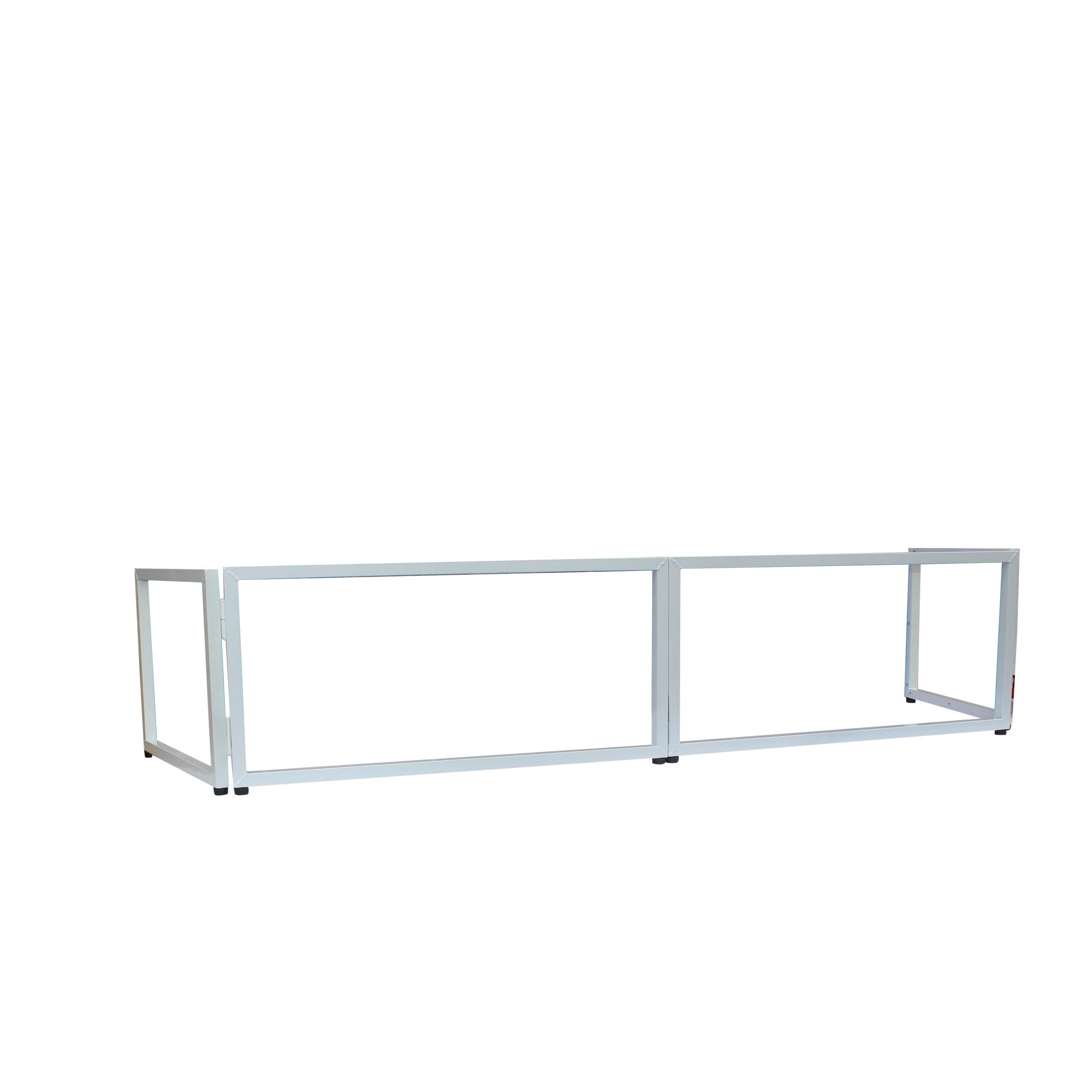 ProX White Frame 6 Ft foldable 4 Panel Tabletop DJ Facade Front Board booth with Black and White Scrims and poratble bag