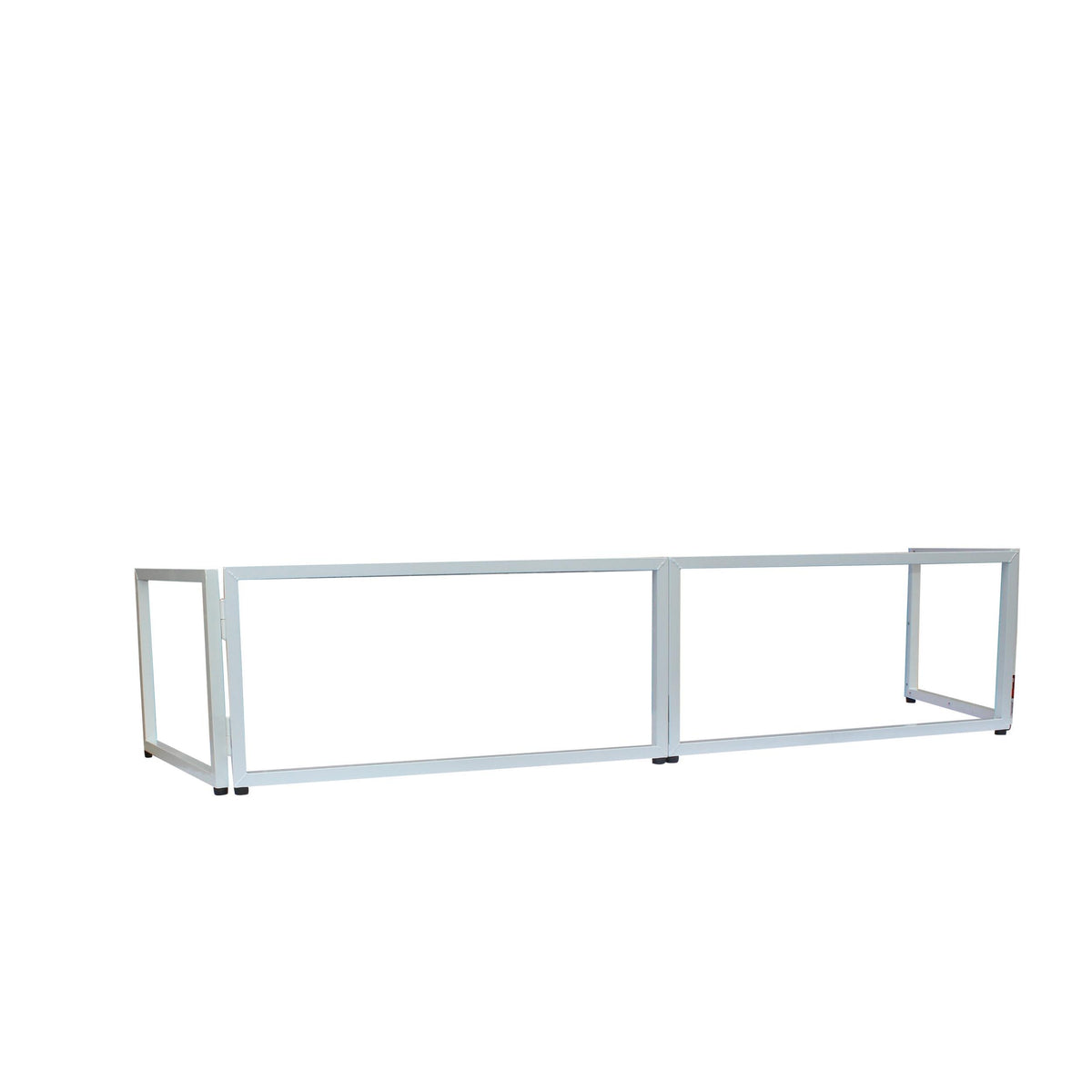 ProX White Frame 6 Ft foldable 4 Panel Tabletop DJ Facade Front Board booth with Black and White Scrims and poratble bag.