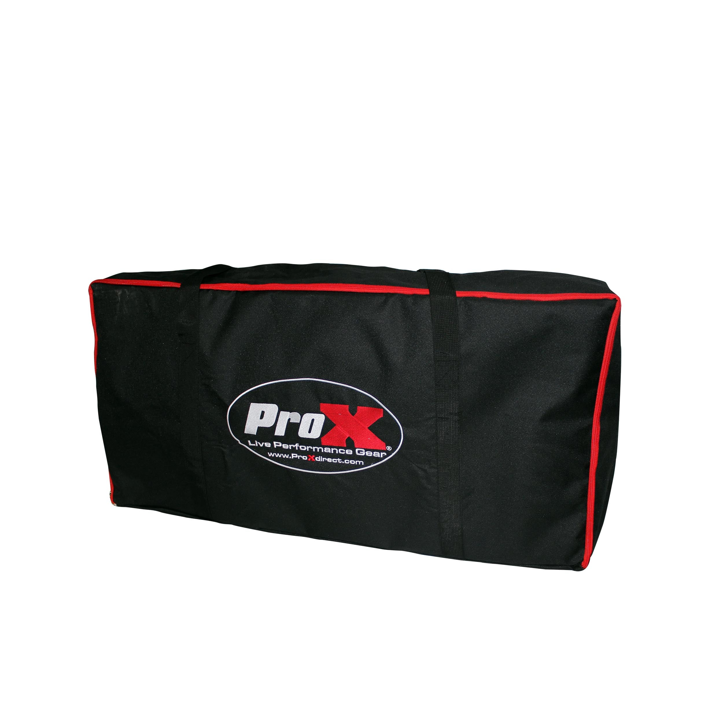 ProX White Frame 6 Ft foldable 4 Panel Tabletop DJ Facade Front Board booth with Black and White Scrims and poratble bag