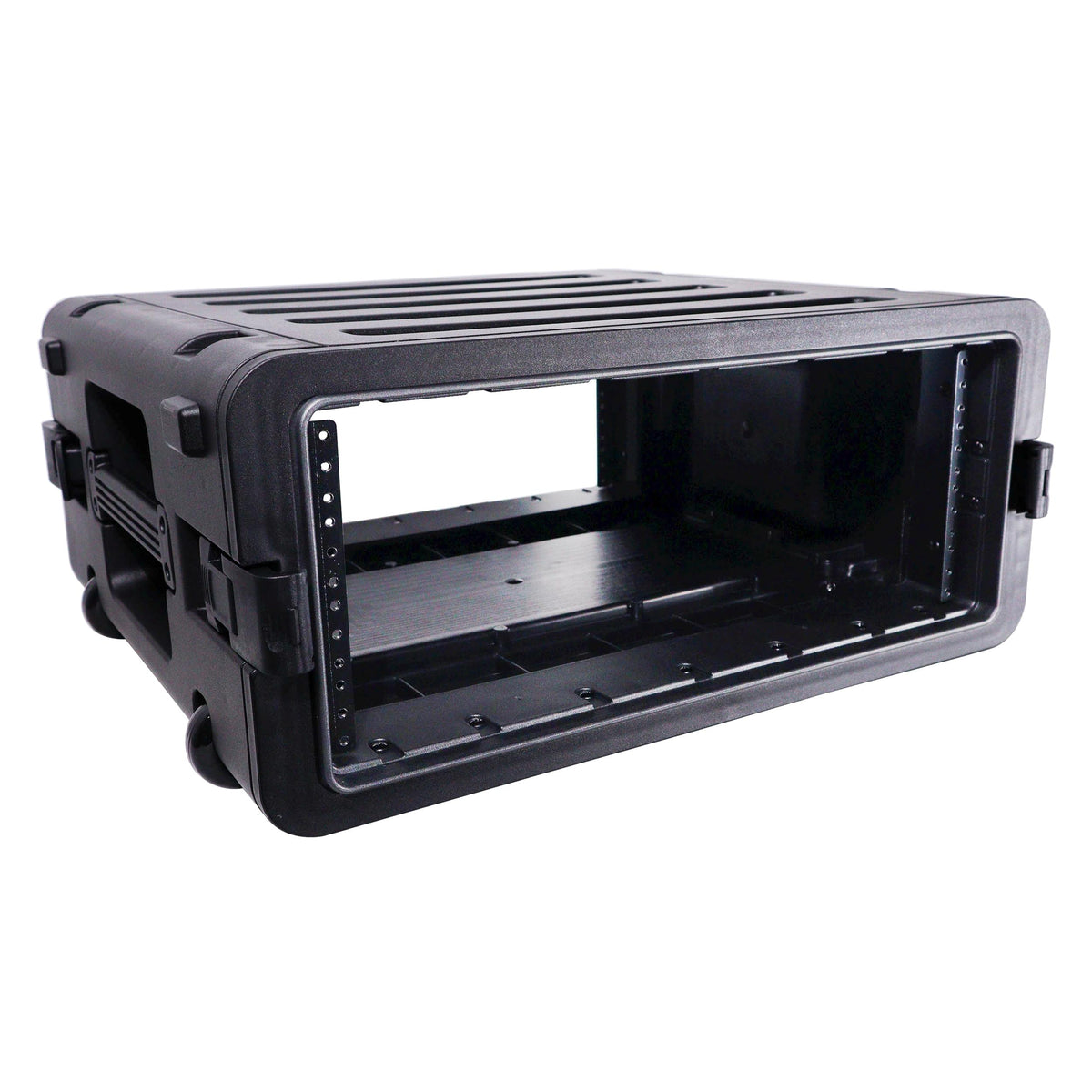 ProX UltronX 4U Rack Air Tight Water Sealed ABS Case with Retractable Pull Out Handle and Wheels.