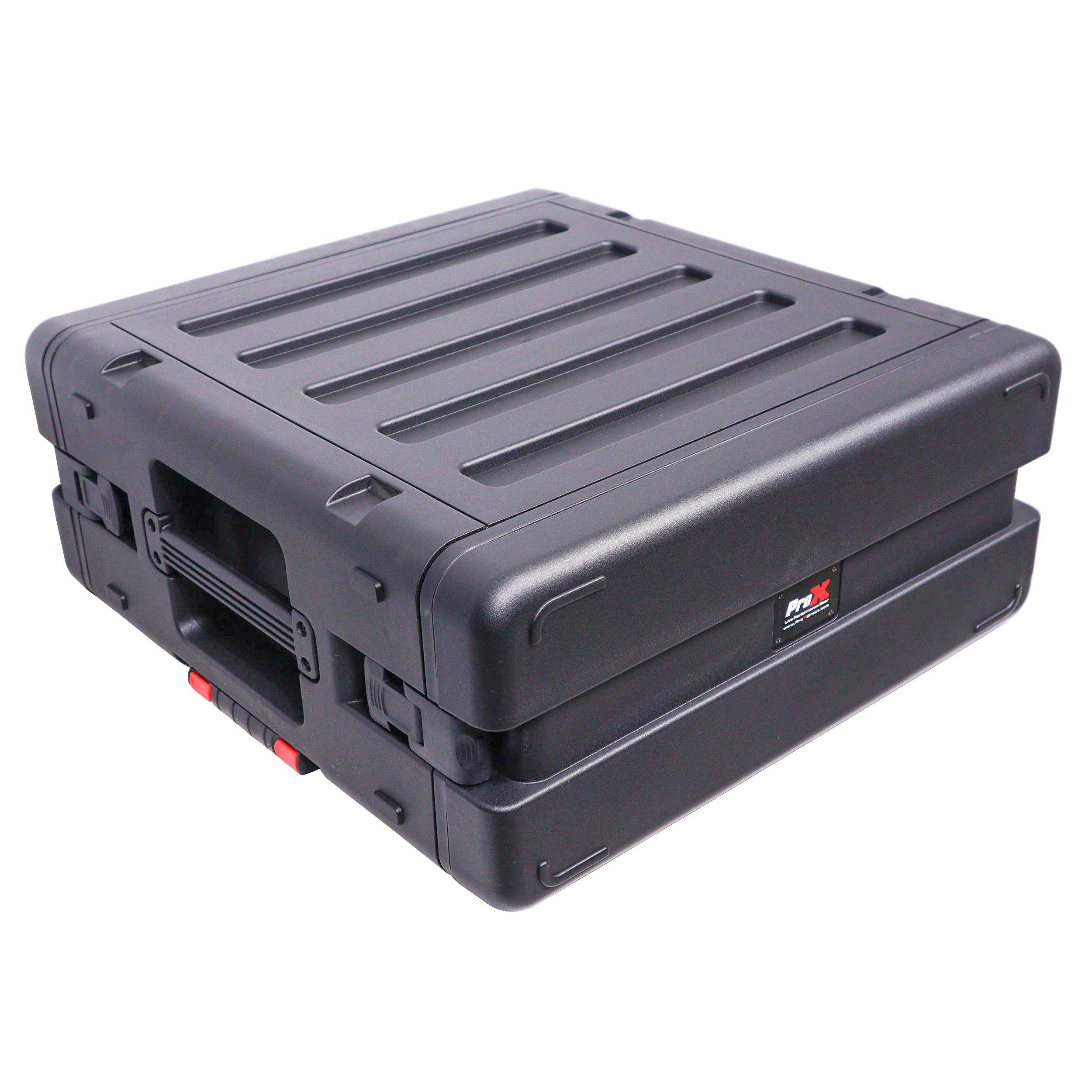 ProX UltronX 4U Rack Air Tight Water Sealed ABS Case with Retractable Pull Out Handle and Wheels